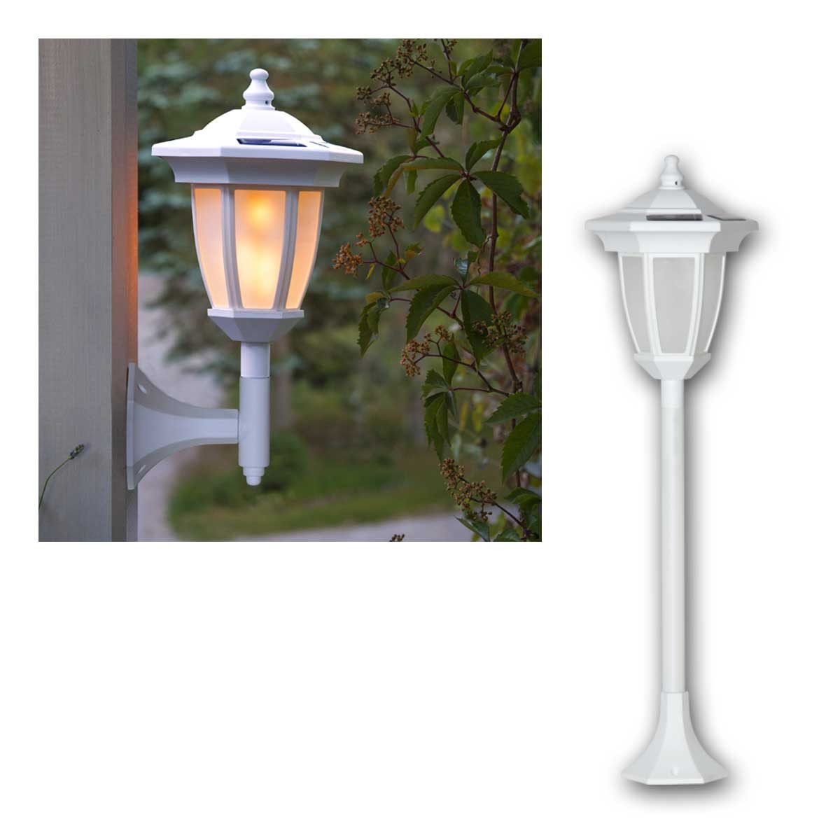 STAR TRADING LED Laterne LED Solar Laterne "FLAME", 4in1, weiß, Kunststoff, günstig online kaufen