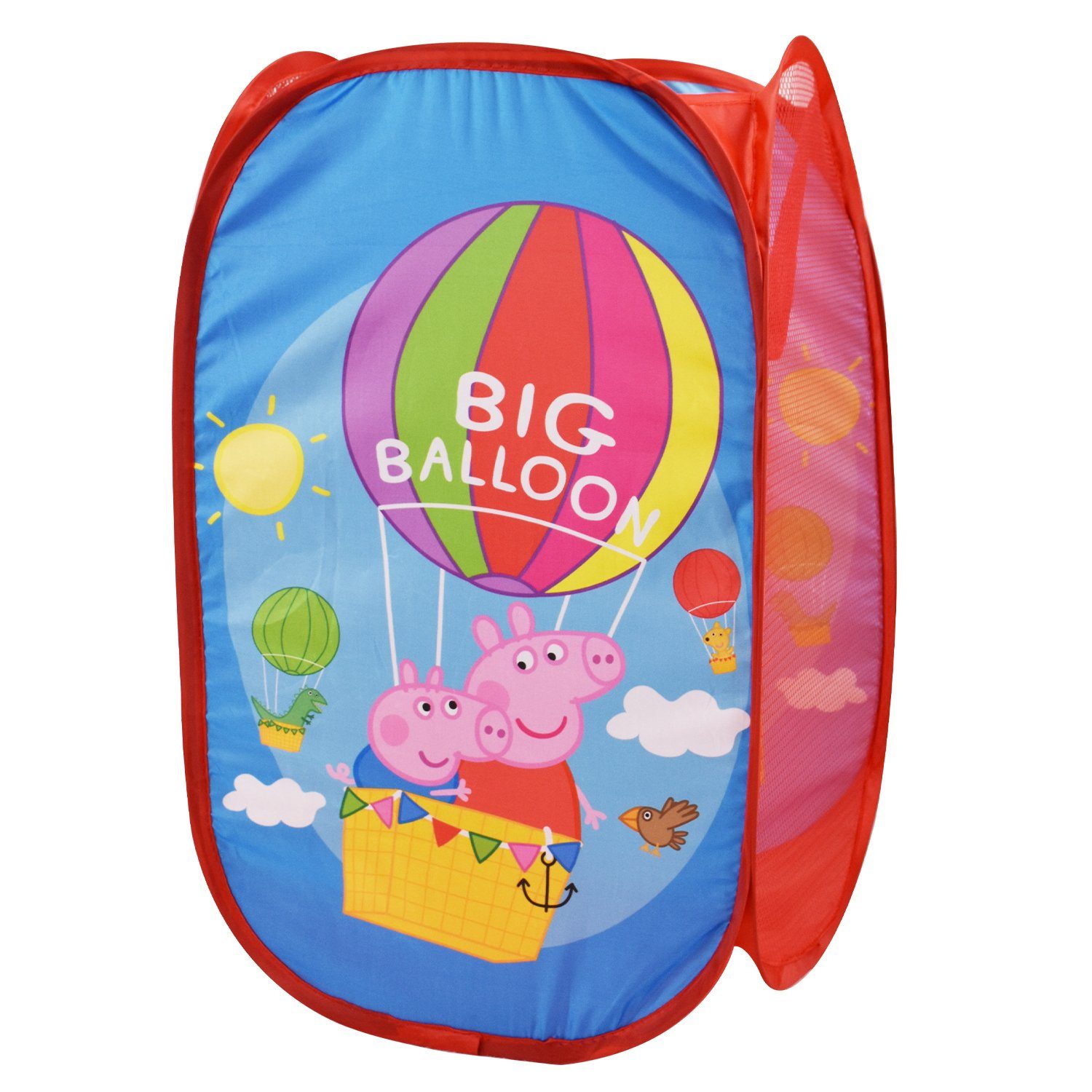 United Labels® Aufbewahrungsbox Peppa Wutz Aufbewahrungskorb POP-UP Wäschekorb Rot 36 x 36 x 58 cm