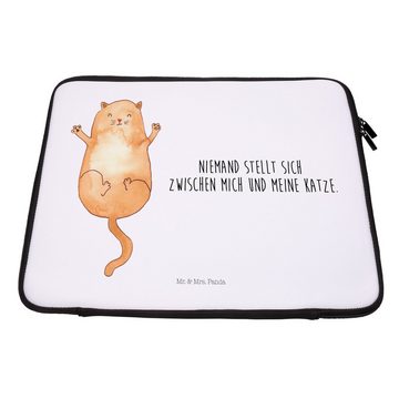 Mr. & Mrs. Panda Laptop-Hülle Katzen Umarmen - Weiß - Geschenk, Notebook Tasche, Schutzhülle, Damen