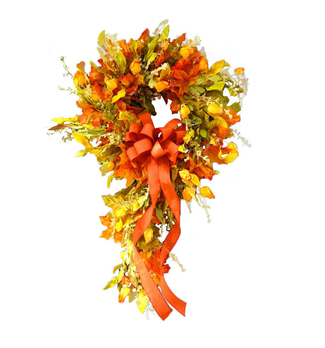 Kunstkranz Herbstkranz, Herbst-Kürbis-Kranz, Agger, geeignet für Erntedankfest, Erntefest und Halloween
