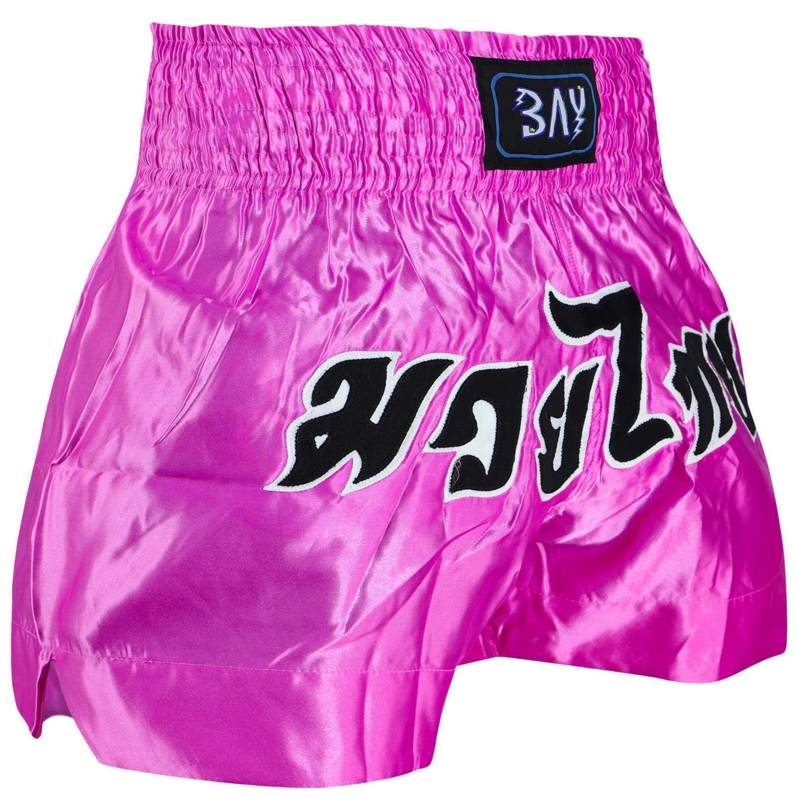 Sporthose MMA, Kick Shorts und REMY Erwachsene BAY-Sports Thai Kinder Muay Hose pink/schwarz Thaiboxhose Kixkboxen, Thaiboxen für (1-tlg)