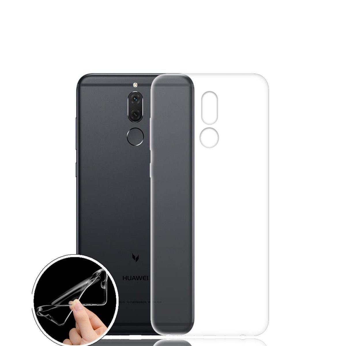 CoverKingz Handyhülle Huawei Mate 10 Lite Handy Hülle Silikon Cover Schutzhülle Slim klar