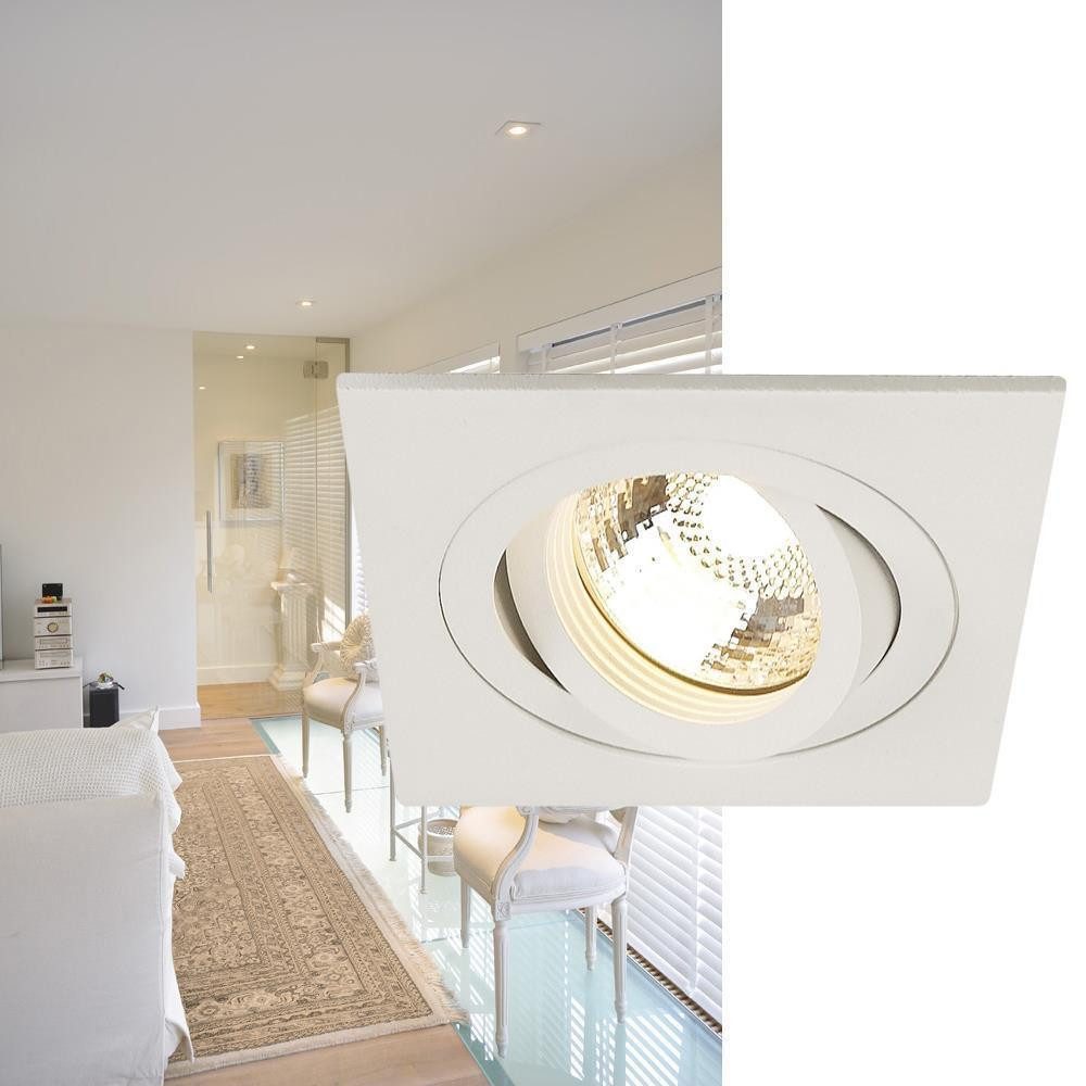 SLV Einbauleuchte Einflammiger Einbaustrahler New Tria, GU10, Clipfedern, Hochvolt