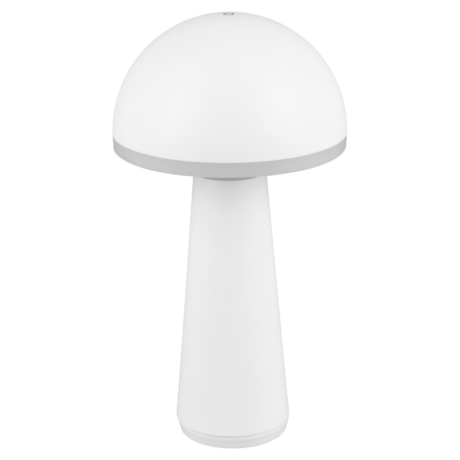 Reality Leuchten LED Tischleuchte FUNGO, H 31 cm, Weiß, Kunststoff, Metall, Anpassung der Farbtemperatur, Dimmfunktion, LED fest integriert, Extra-Warmweiß, Neutralweiß, Tageslichtweiß, Akkubetrieben, IP54 Outdoorgeeignet, inkl. Ladestation