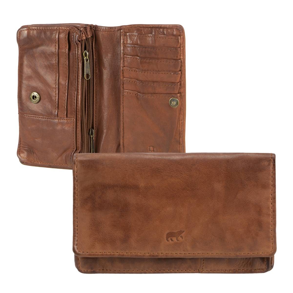 Bear Design Geldbörse "Emma" knautschiges Leder Geldbeutel Damen mit RFID S günstig online kaufen