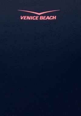 Venice Beach Badeanzug mit Einsätzen in Melange-Optik