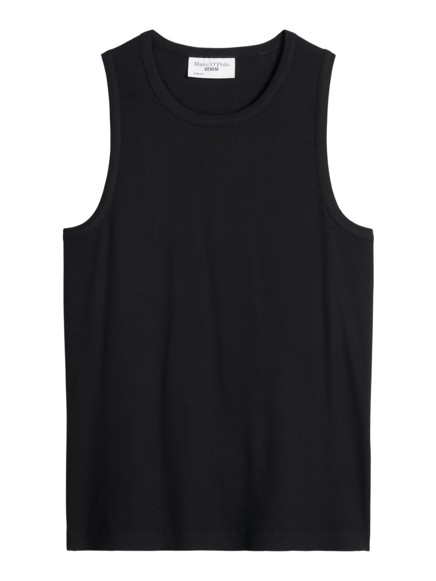 Marc O'Polo DENIM Tanktop schwarz,Casual,Baumwolle,Unifarben,Rundhals,Ärmellos,Slim Fit