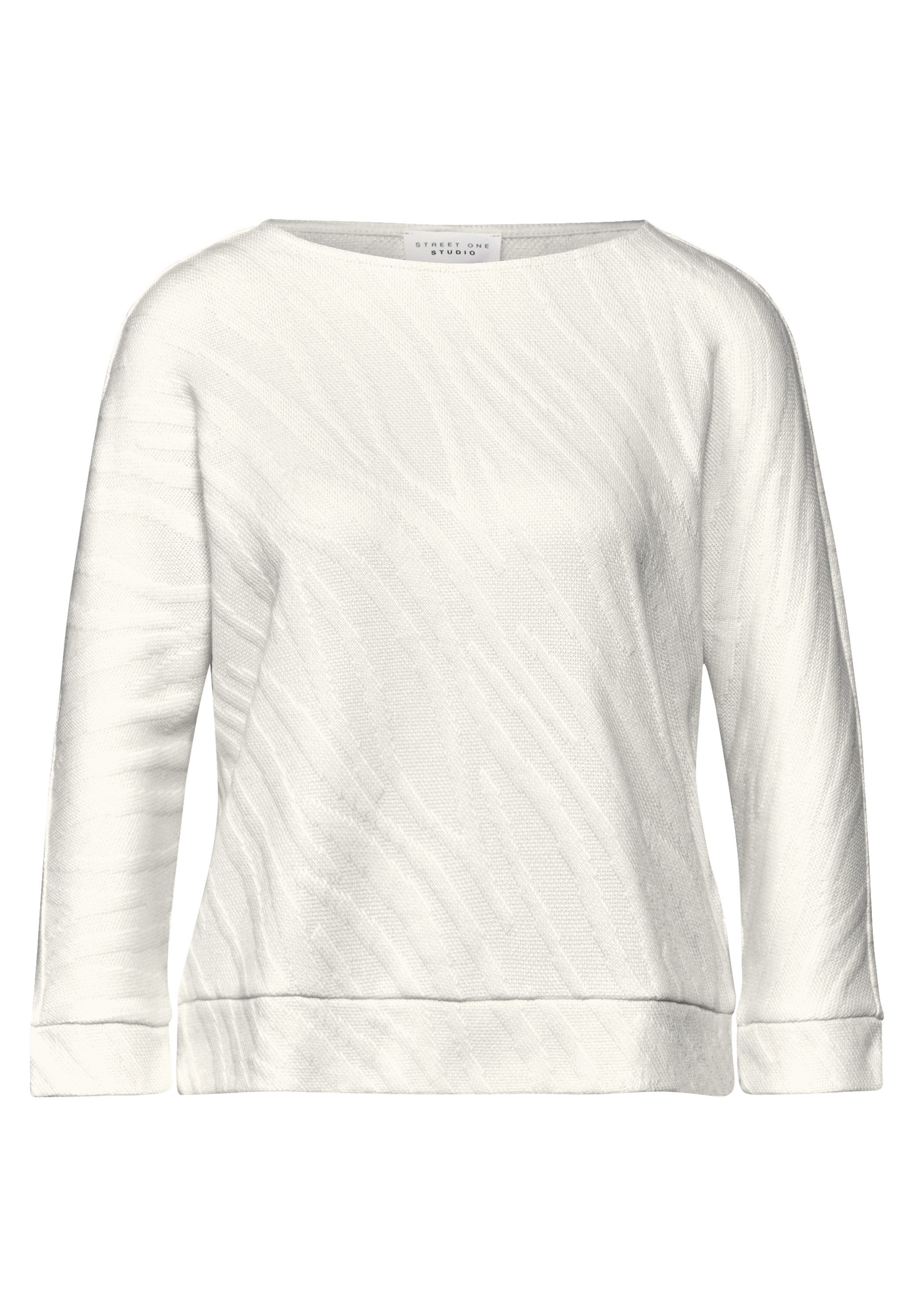 STREET ONE STUDIO T-Shirt aus elastischem Materialmix