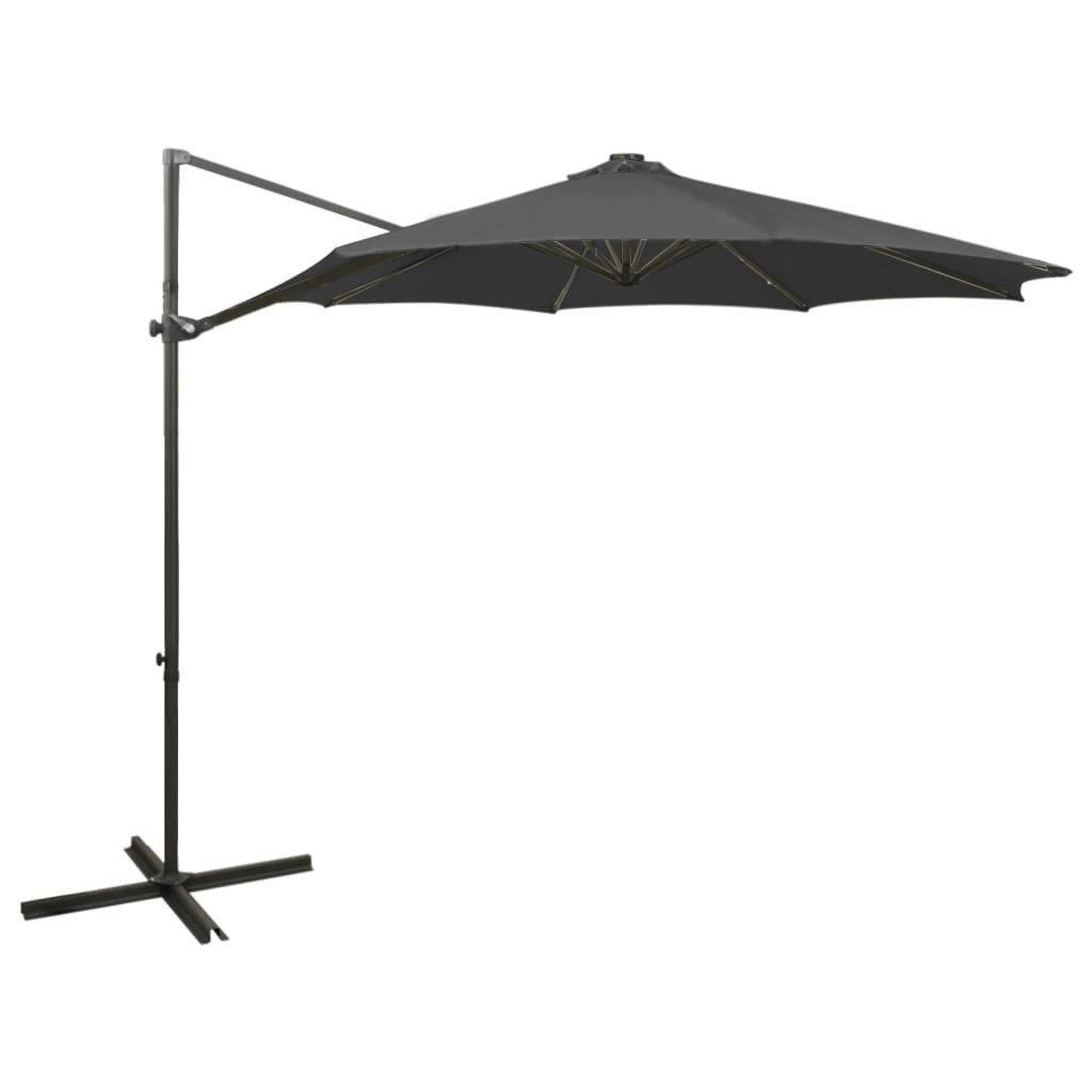 Sonnenschirm Ampelschirm mit Mast und LED 300 cm