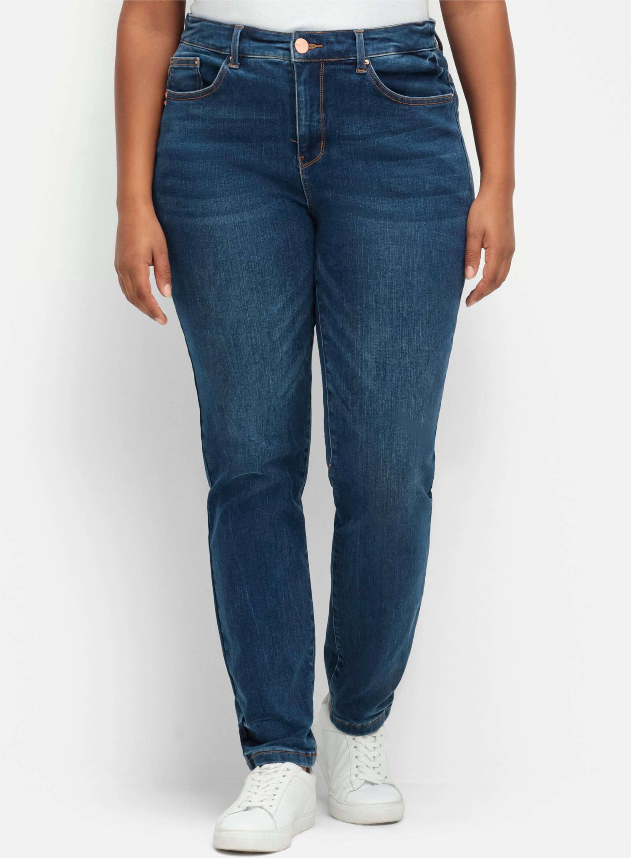 Sheego Bequeme Jeans Stretch-Jeans Skinny mit Bodyforming-Effekt