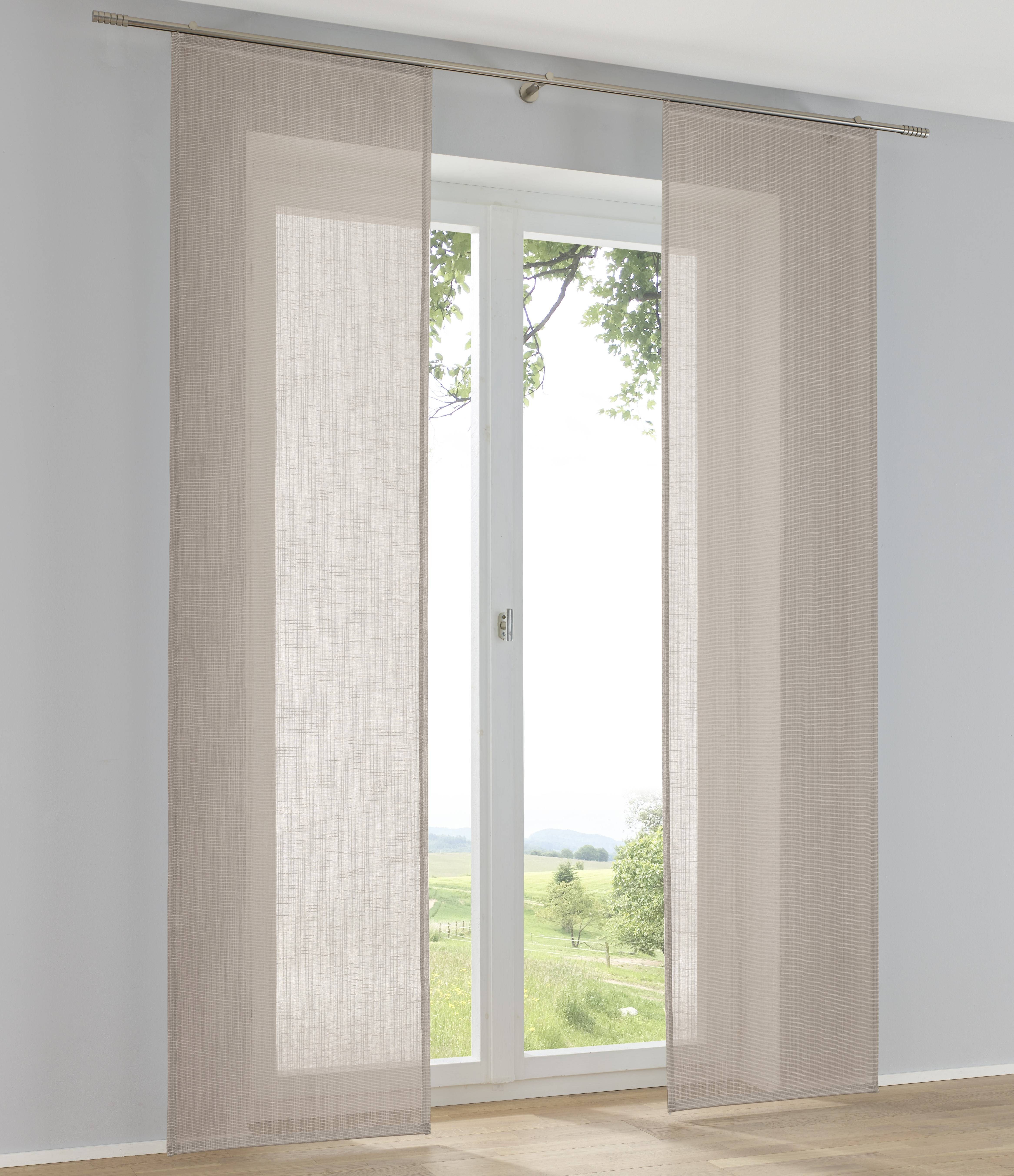 Kutti Schiebegardine Boston Schiebevorhang (1 St), Paneelwagen, halbtransparent, Schiebevorhang uni (1 St)