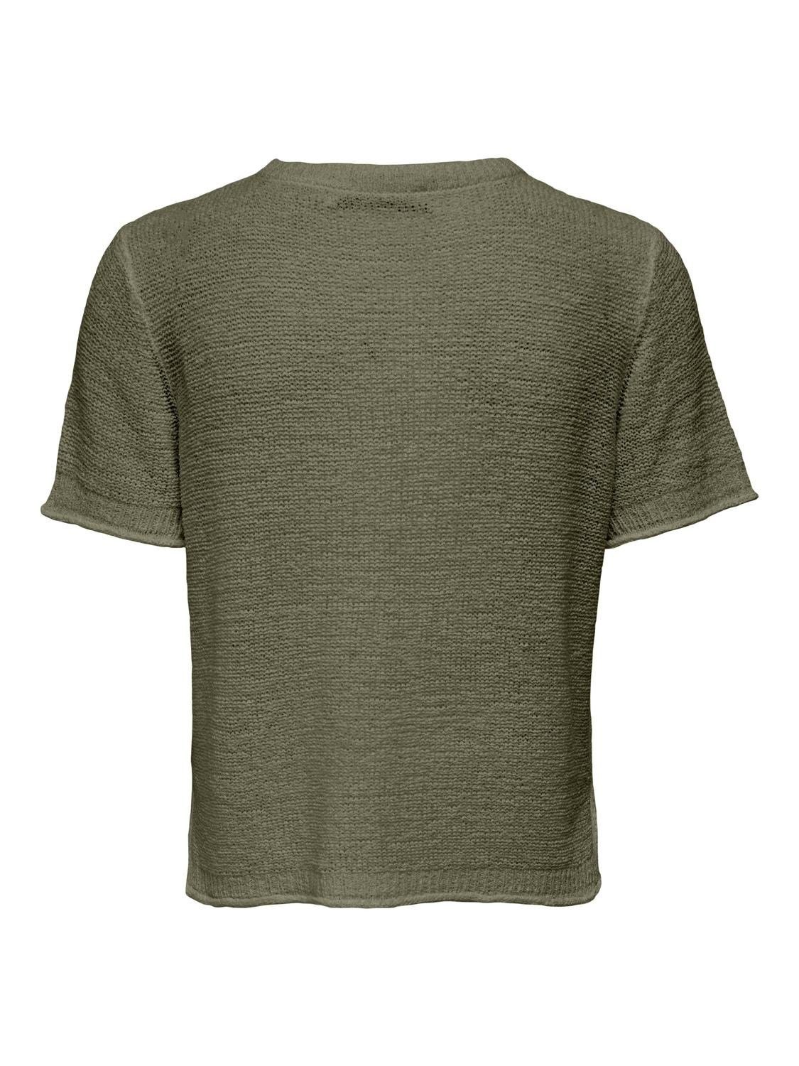 ONLY T-Shirt Only Damen Basic Strick-Pullover Crop-Top - OnlSunny Rundhals günstig online kaufen
