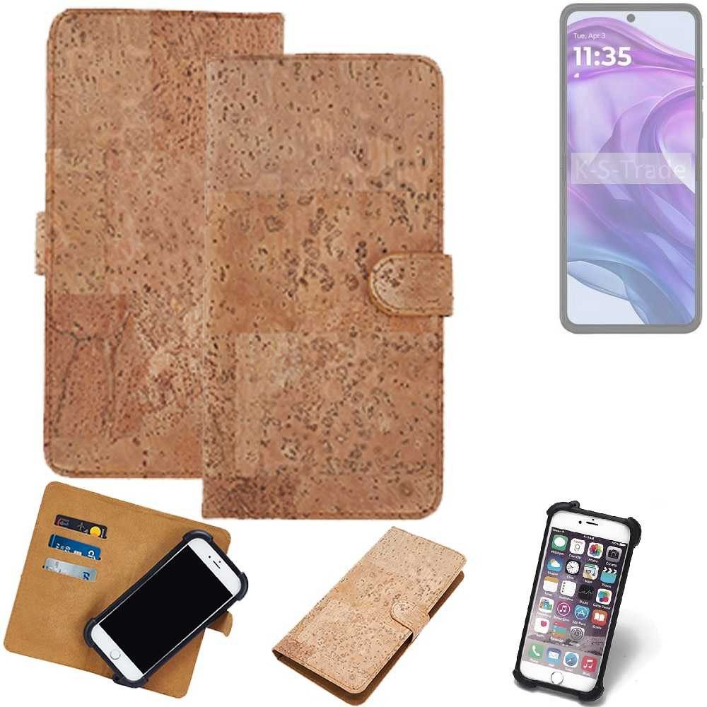 K-S-Trade Handyhülle für Motorola Razr 50 Ultra, Hülle - Kork Handyhülle Cover - Schutzhülle TPU Case Bumper in