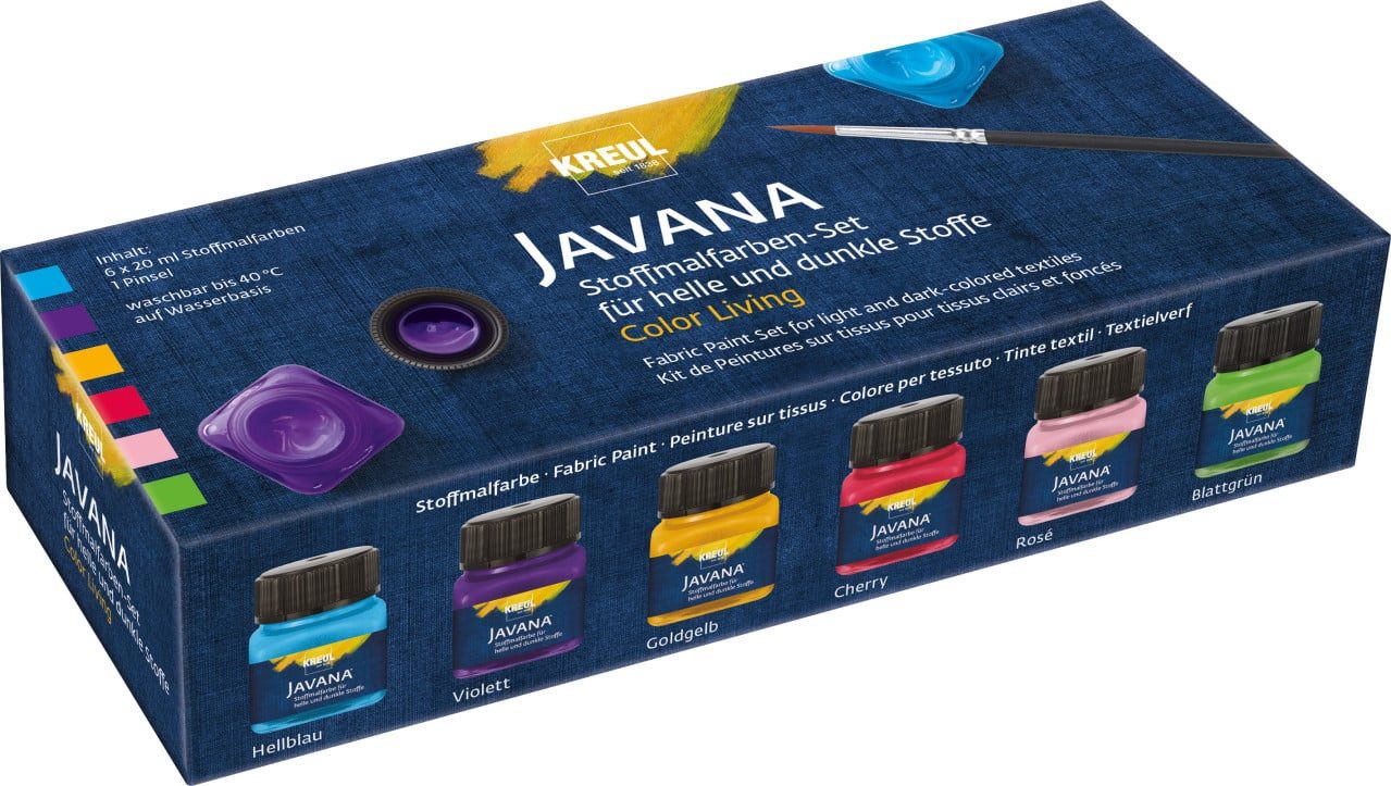 Kreul Textilfarbe Kreul Javana Stoffmalfarben für helle & dunkle