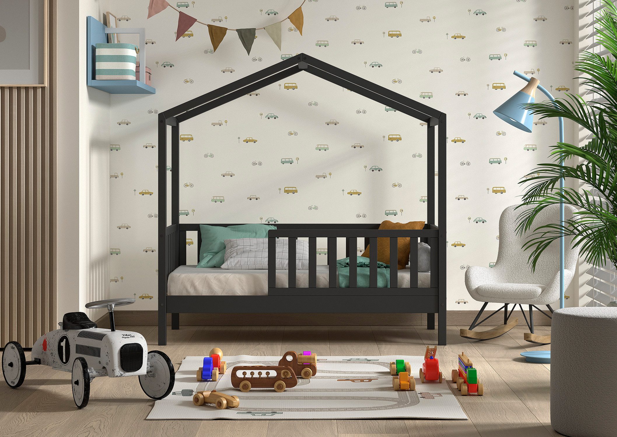 Home affaire Hausbett "Junior Hausbett 70/140, umlaufender Rausfallschutz, günstig online kaufen