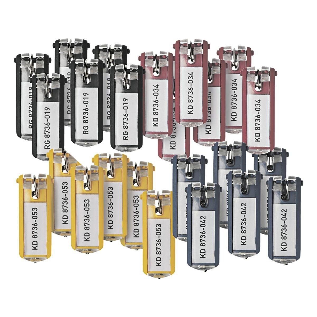 DURABLE Schlüsselanhänger Key Clip (24-tlg), mit Easy-Open-Mechanik