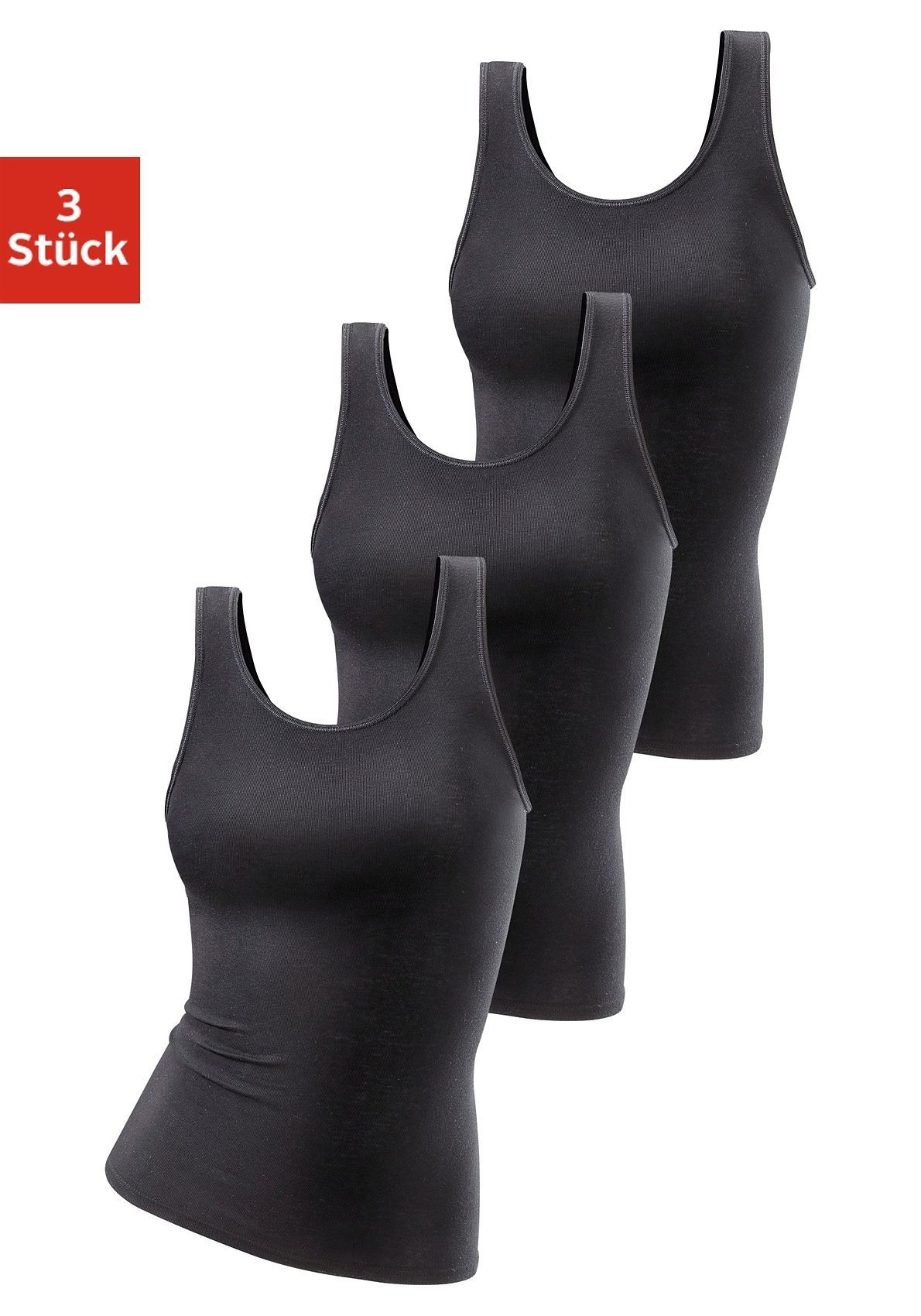 Triumph Unterhemd Katia (3-St) Top aus reiner Baumwolle