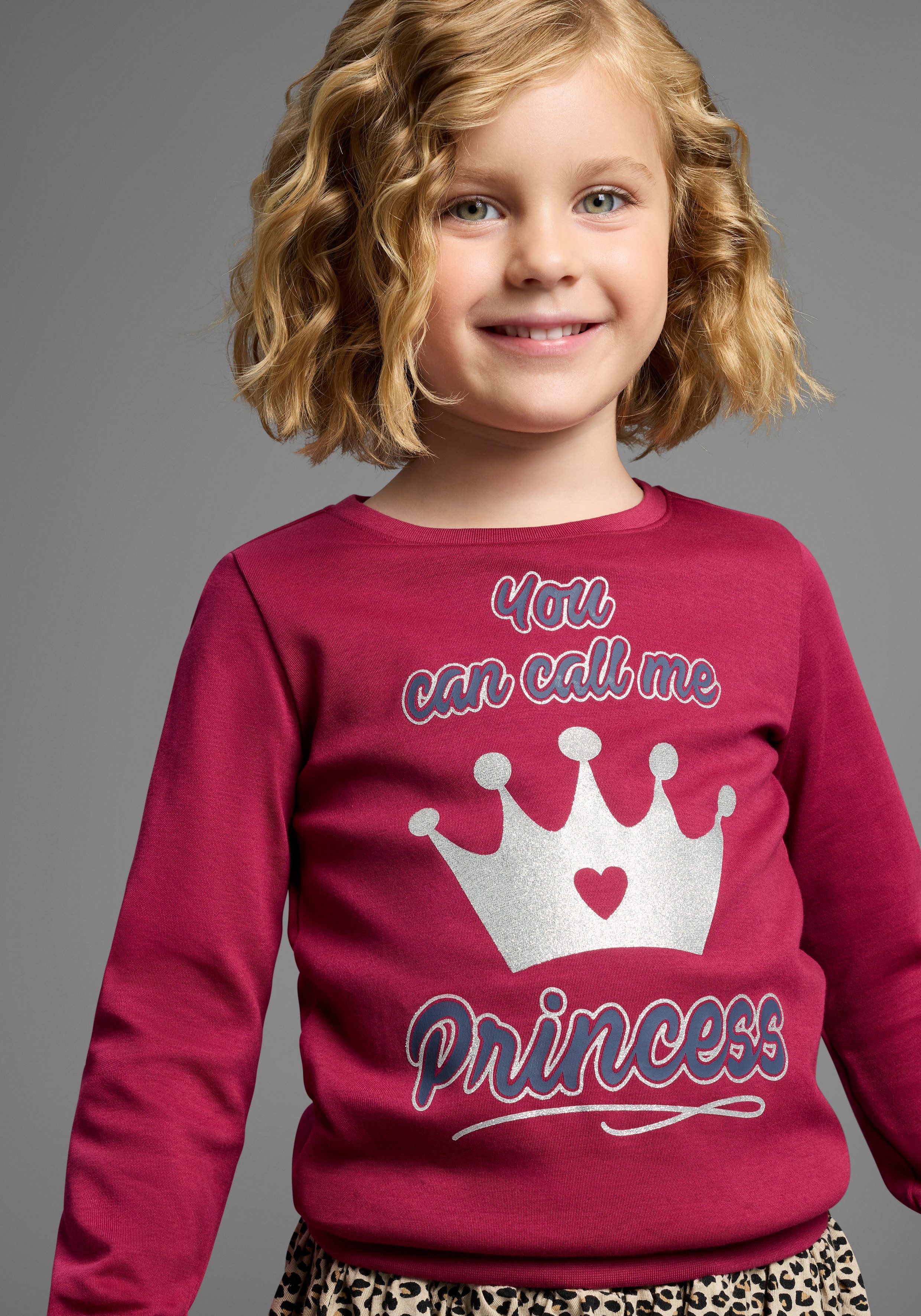 KIDSWORLD Langarmshirt YOU CAN CALL ME PRINCESS Langarm, Basic-Passform, bedruckt, Rundhalsausschnitt