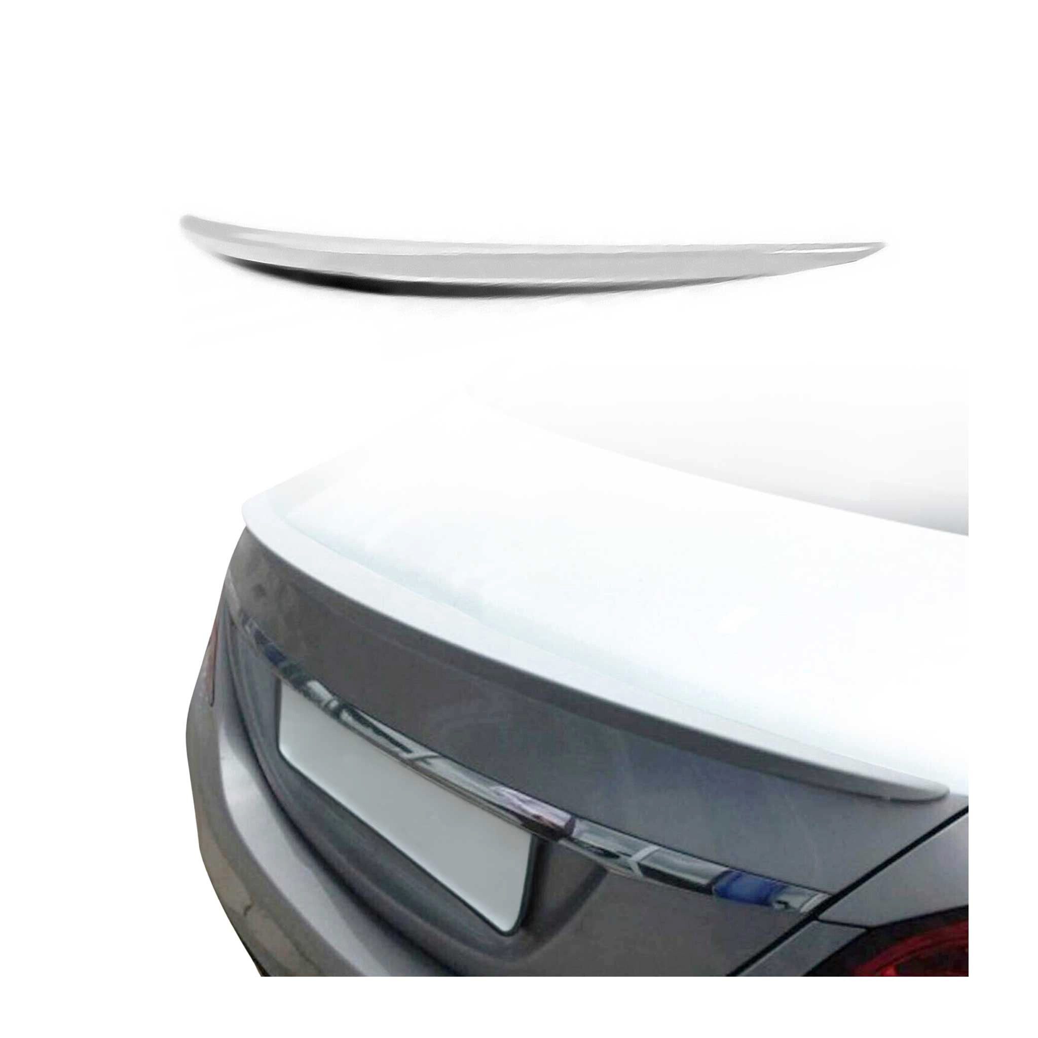 OMAC Heckstoßstange Heckspoiler Heckflügel für Mercedes C Klasse W204 2007-2014 ABS Weiß, 1-St.