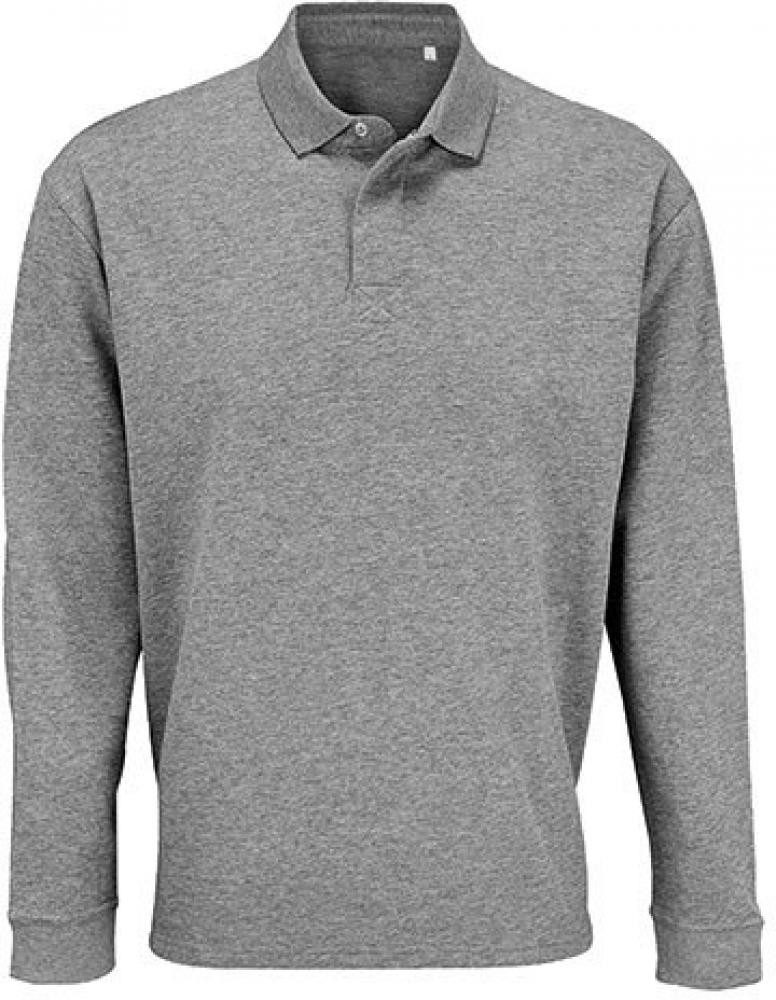SOLS Langarm-Poloshirt Unisex Polo Collar Sweatshirt Heritage XS bis 5XL
