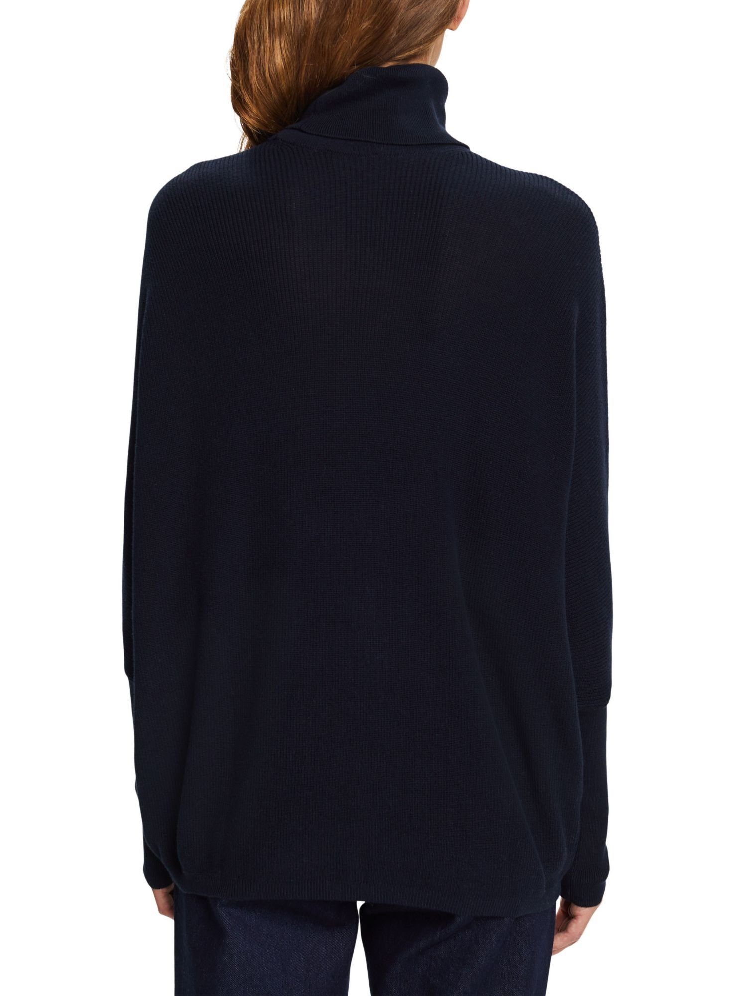 Esprit Rollkragenpullover NAVY Rollkragenpullover mit Fledermausärmeln