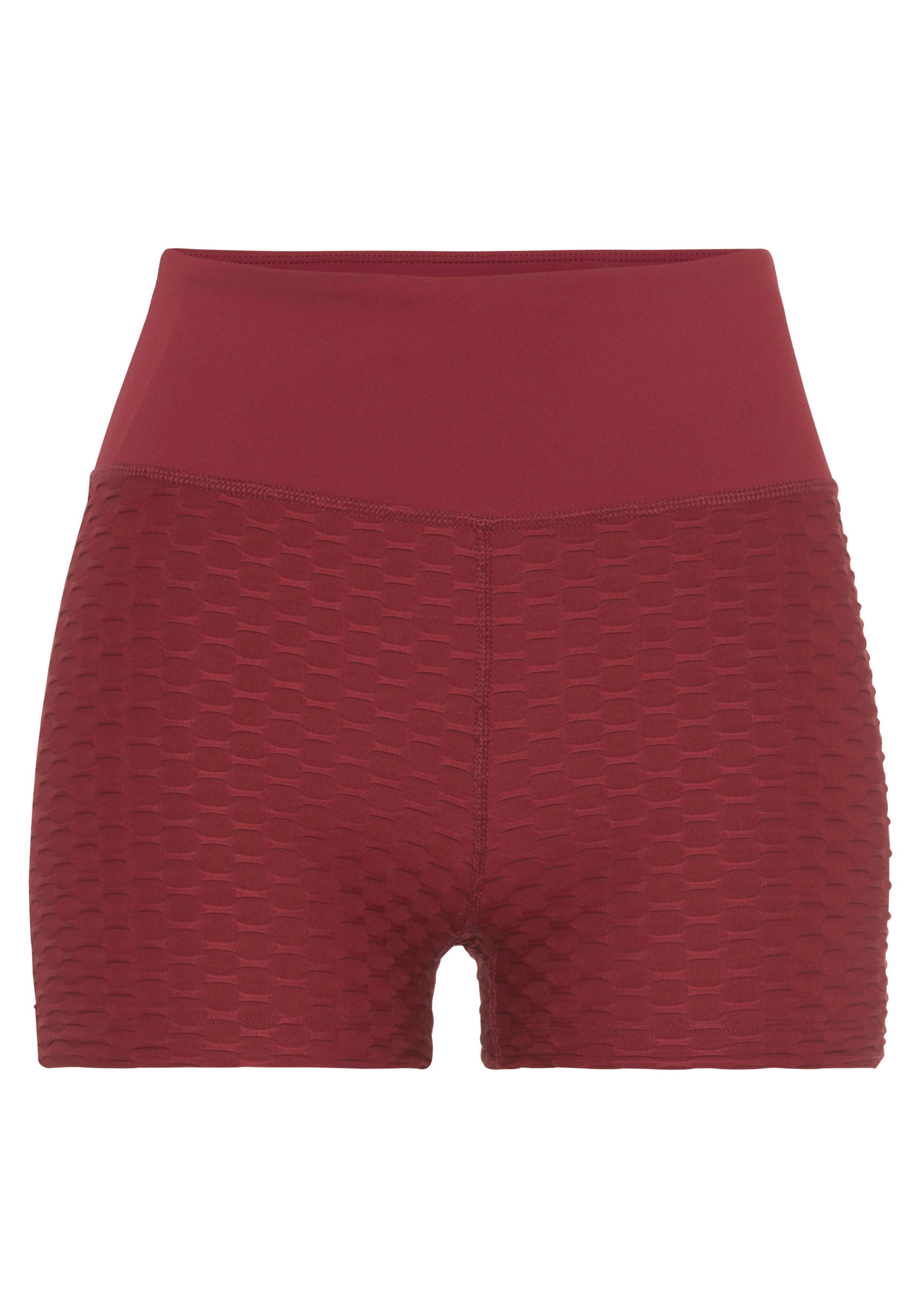 -Kurze und Hose Bund breitem rot mit active vivance Shorts Wabenoptik