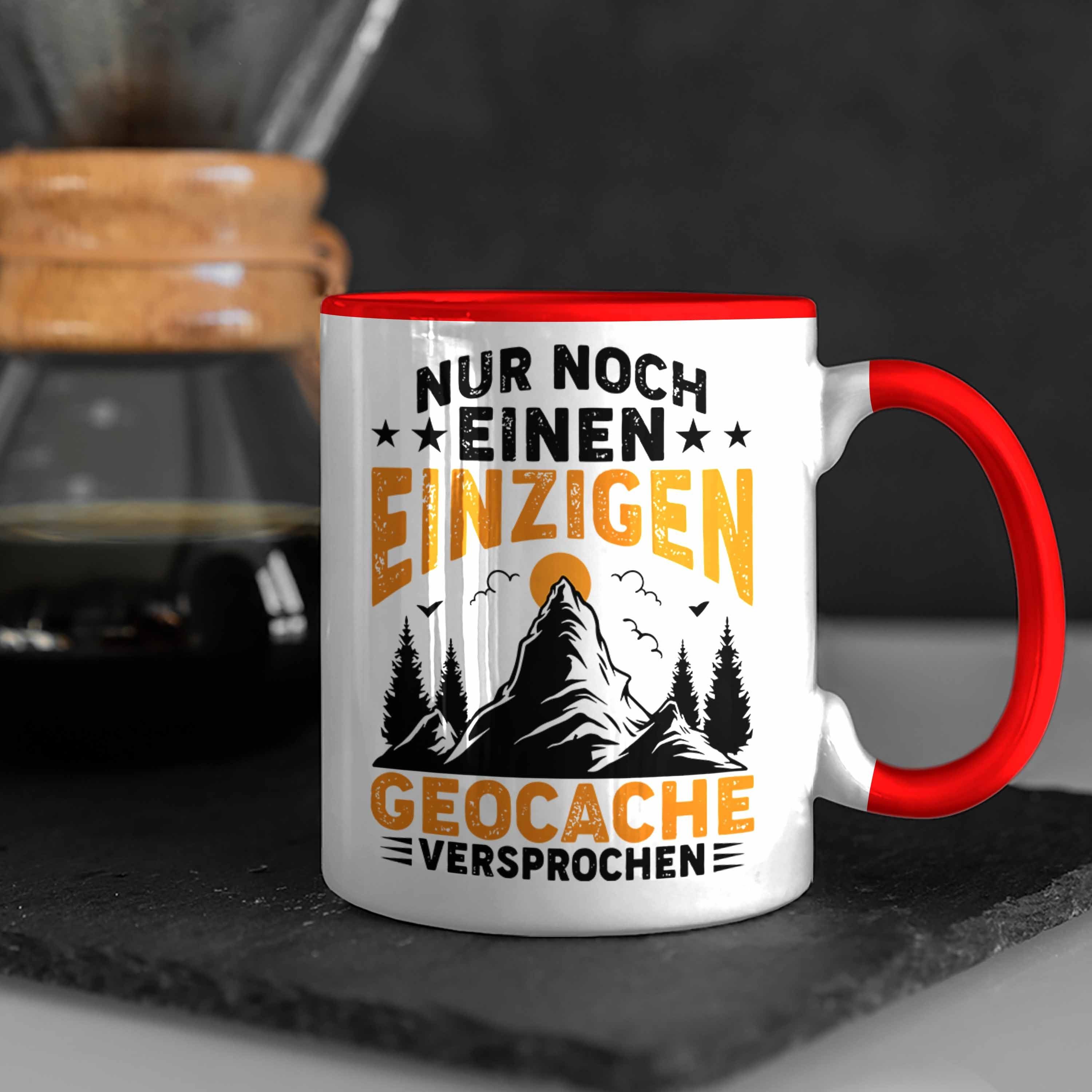 Noch Geschenkidee Rot Nur Geocacher Trendation Trendation Tasse Tasse Einen Pfadfinder Geburtstag - GPS-Schnitzeljag Geocaching Geschenk