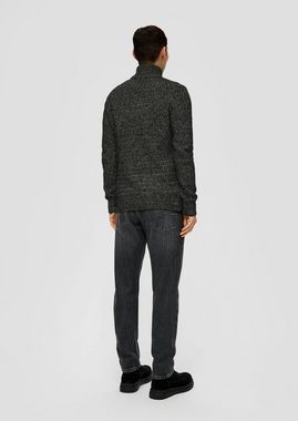 s.Oliver Strickpullover Slim Fit: Strickpullover mit Reißverschluss