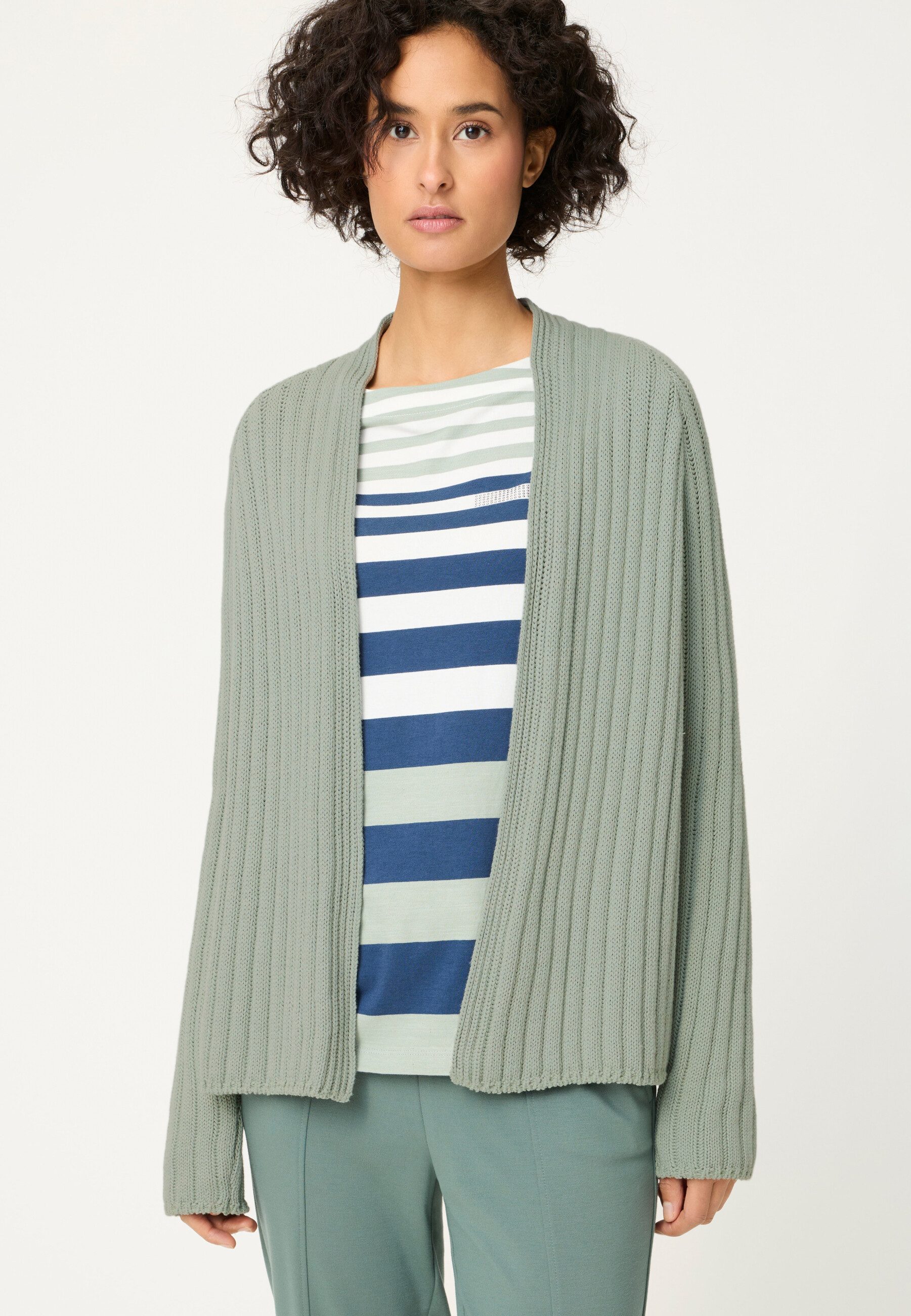 Olsen Cardigan Cardigan mit Schalkragen und Raglanärmeln