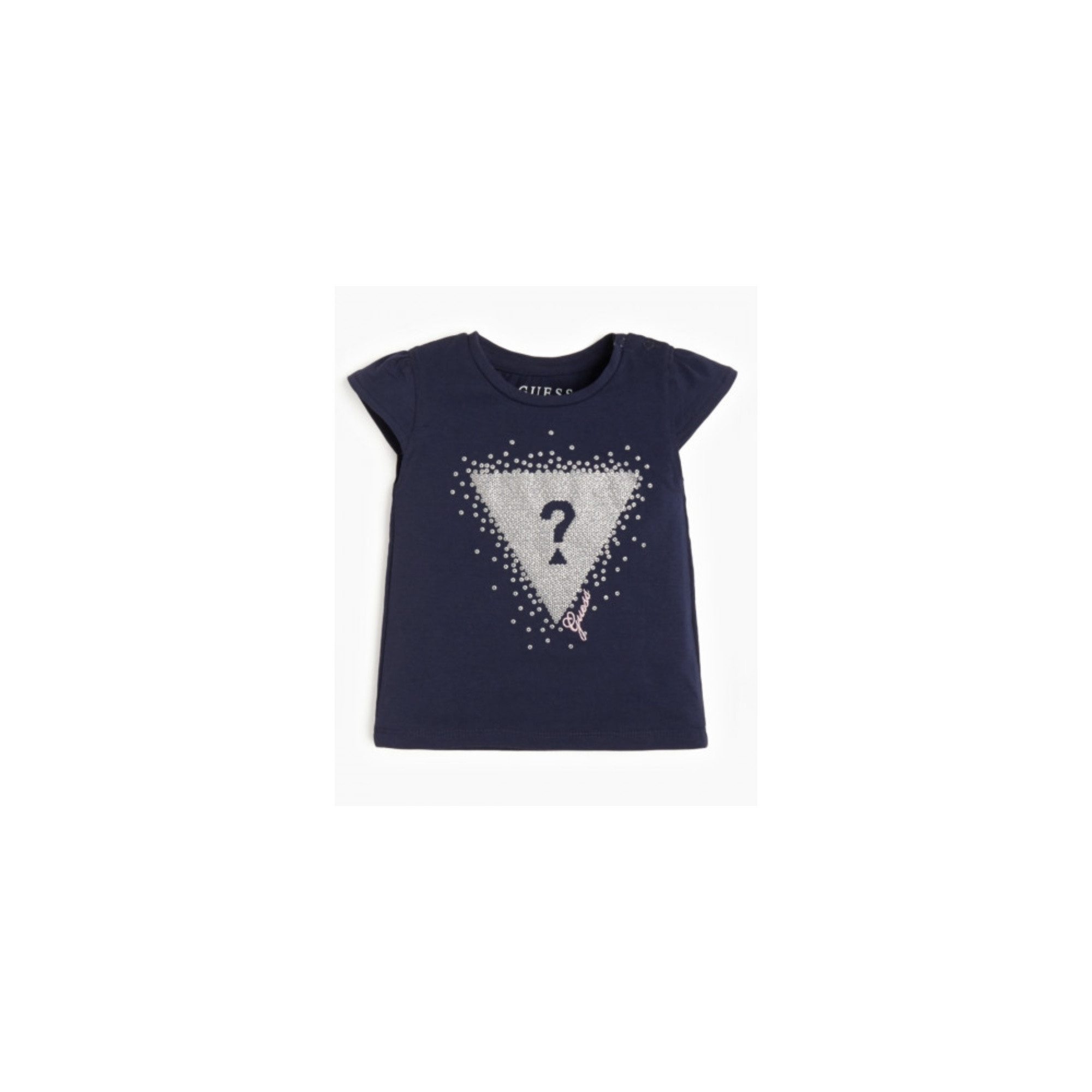 Guess Kids T-Shirt Baby Mädchen T-Shirt mit Paillettenmotiv und Stretchanteil