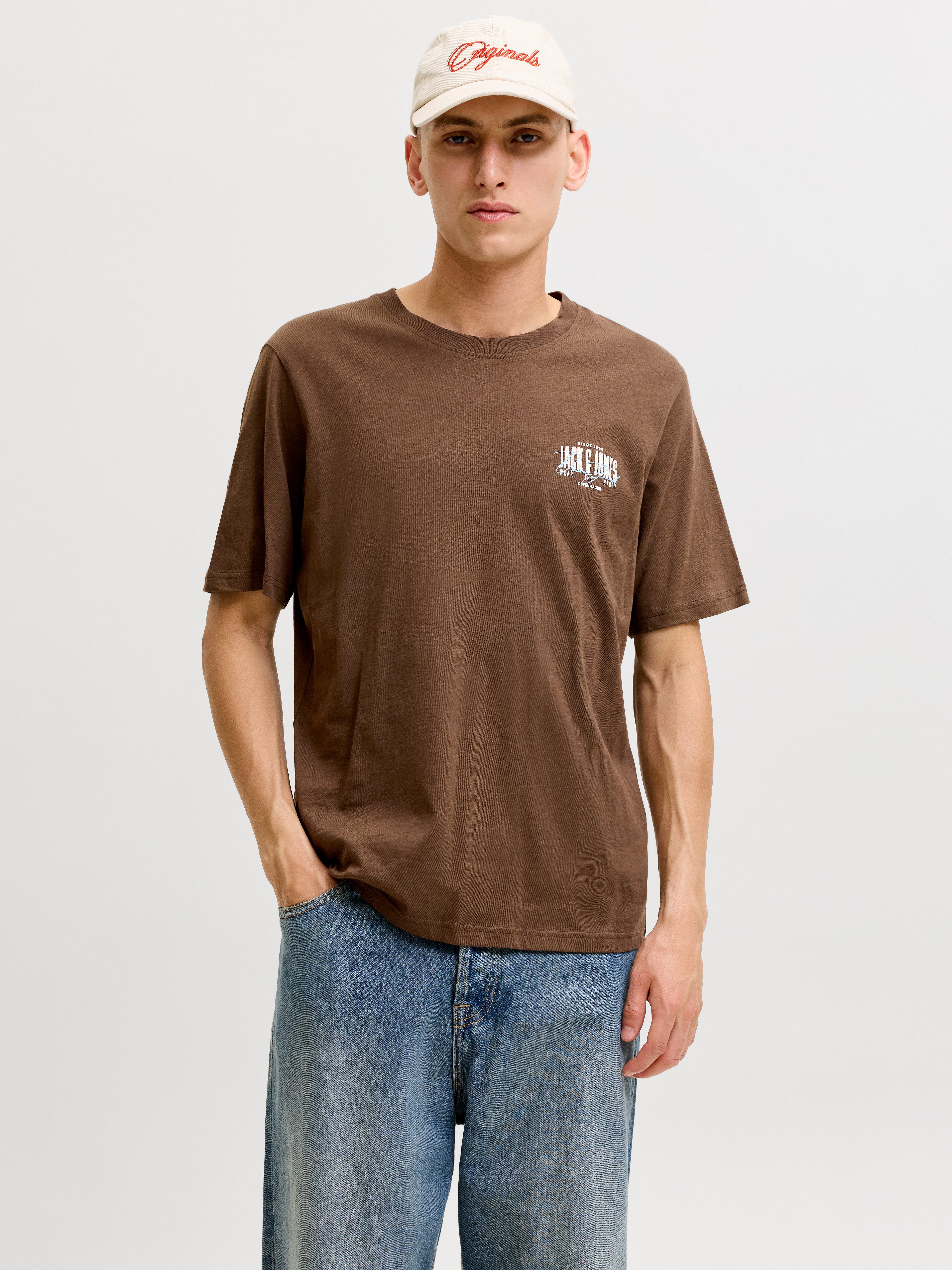 Jack & Jones T-Shirt JJAERO TEE SS CREW NECK Baumwolle, regular fit