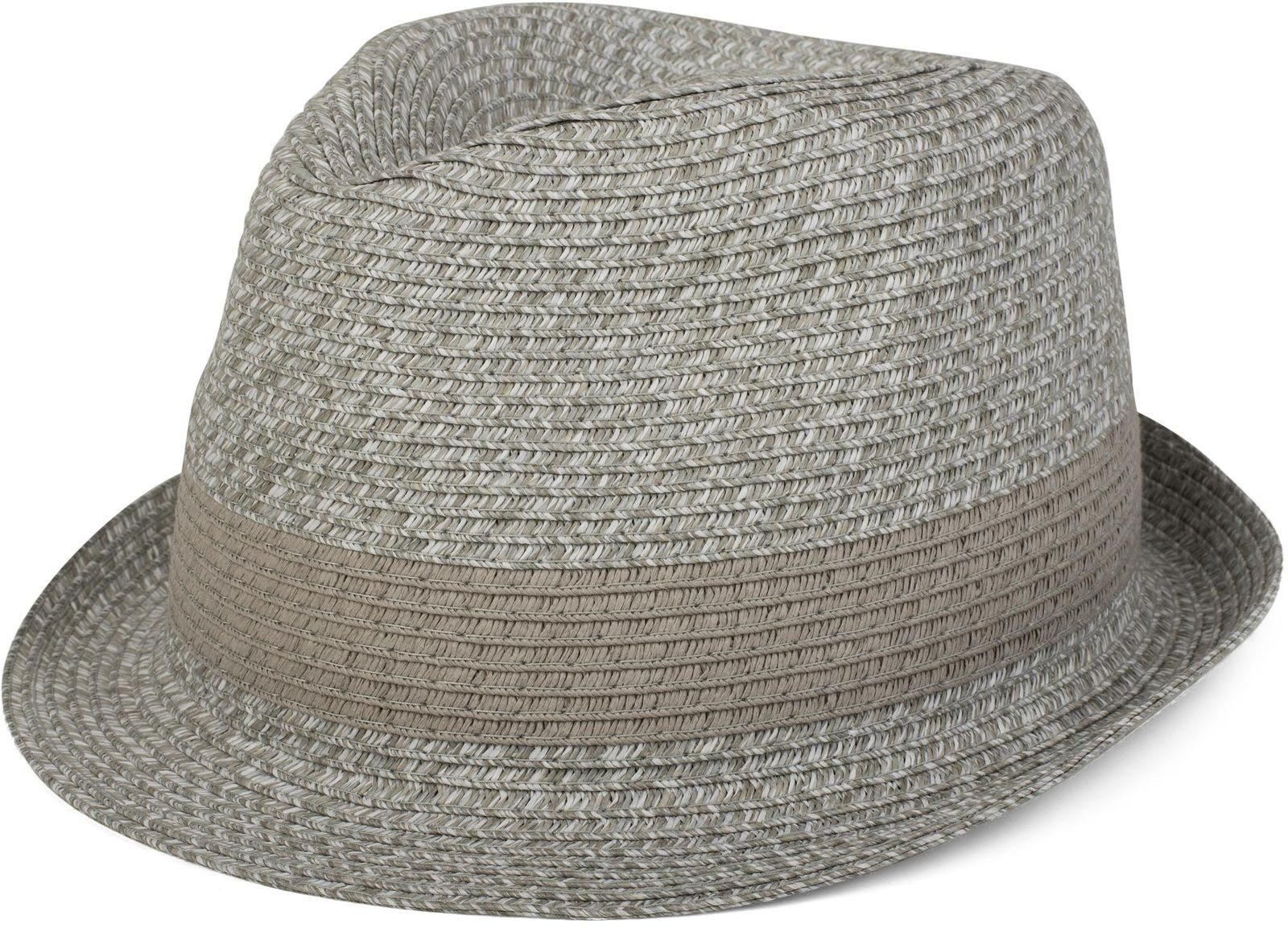 styleBREAKER Trilby (1-St) Trilby Hut in Melange Optik Hellgrau