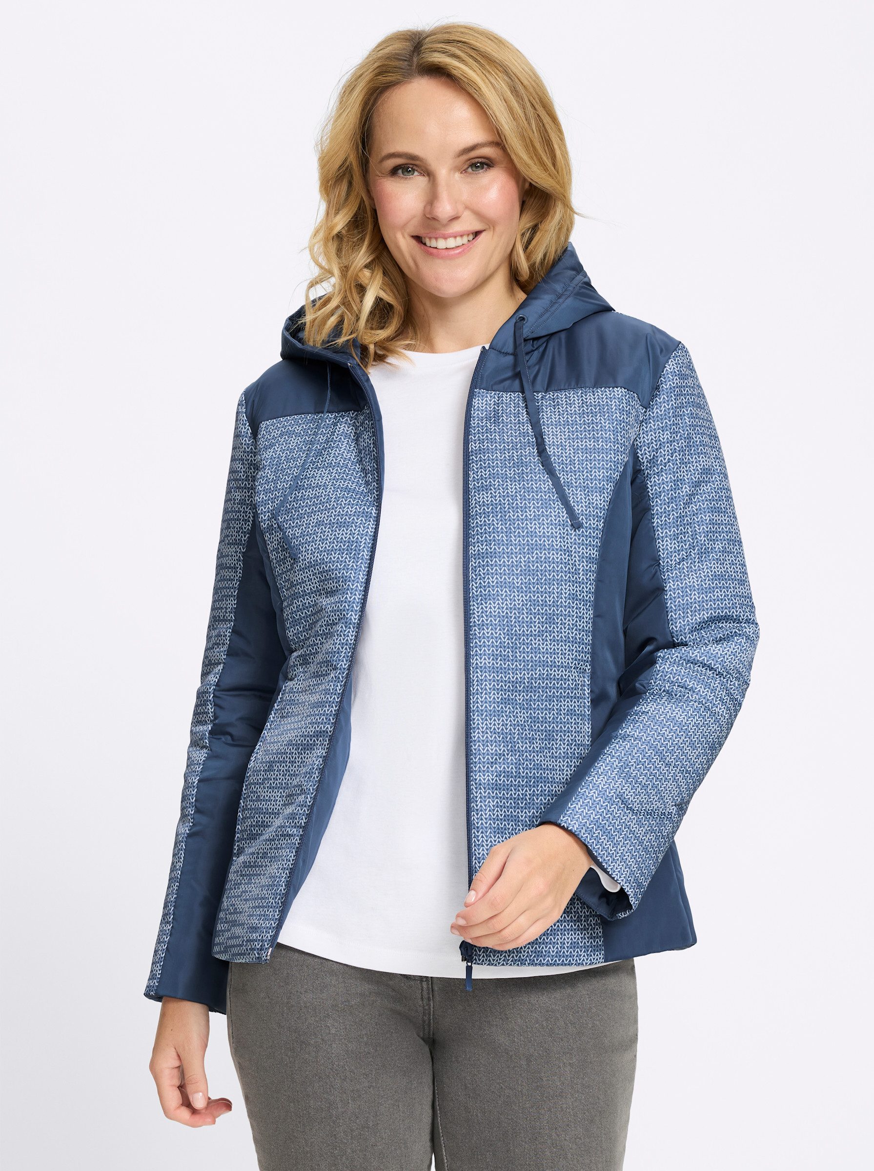 jeansblau-ecru-bedruckt