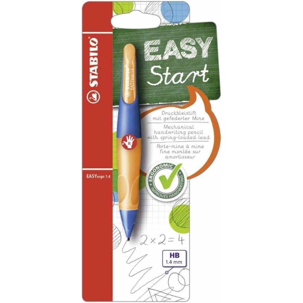 Bleistift Druckbleistift EasyErgo 1,4mm R ultramarine- neonorange Rechtshänder