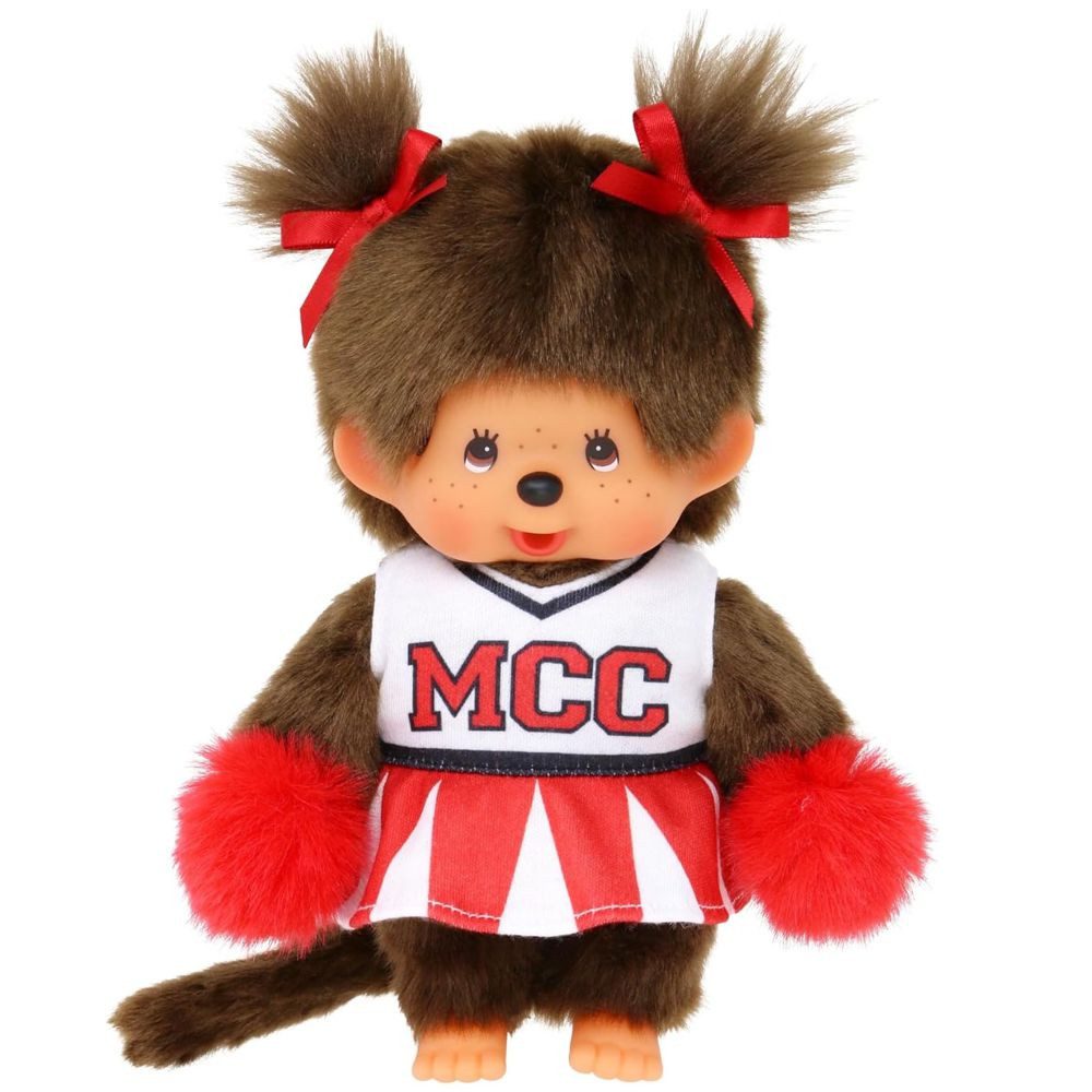 Monchhichi Plüschfigur Mädchen im Cheerleader-Kleid 20 cm Monchhichi Puppe günstig online kaufen