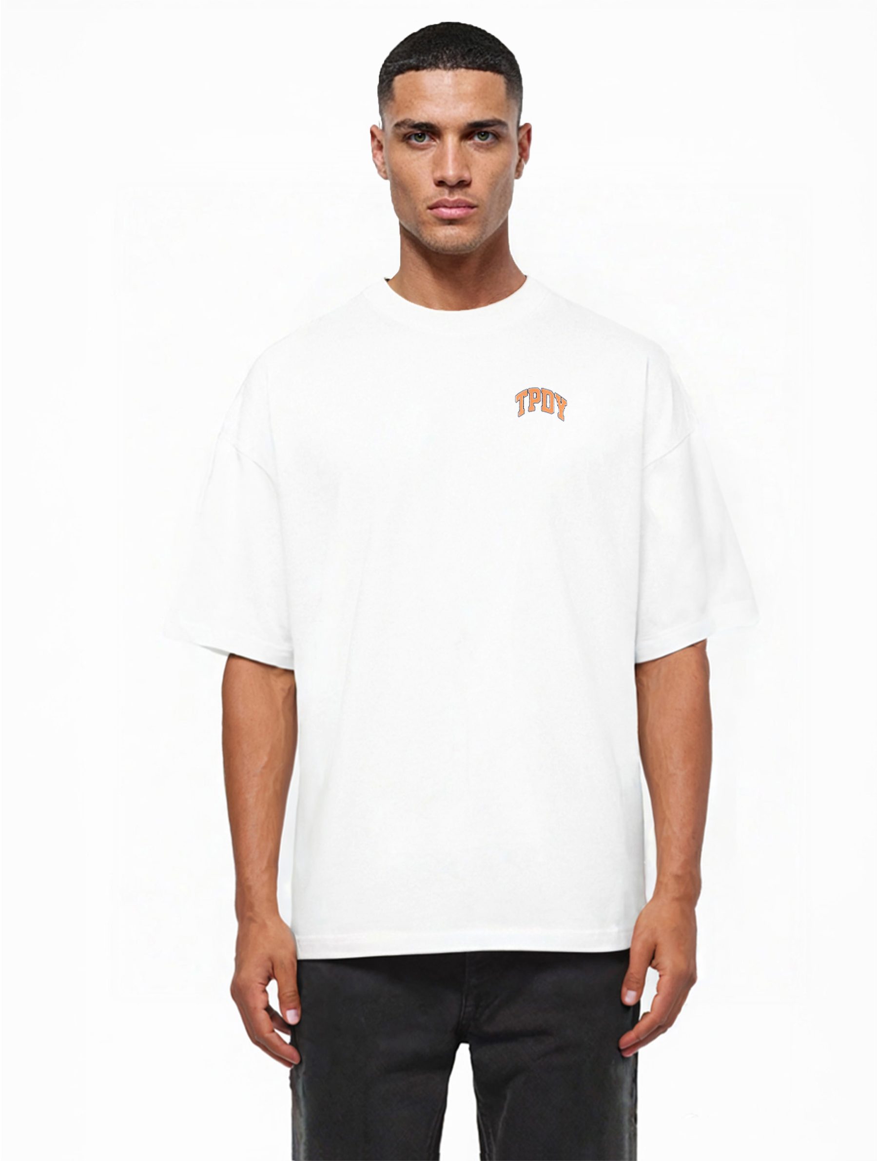 trueprodigy Oversize-Shirt Arin Logoprint Rundhals dicker Stoff