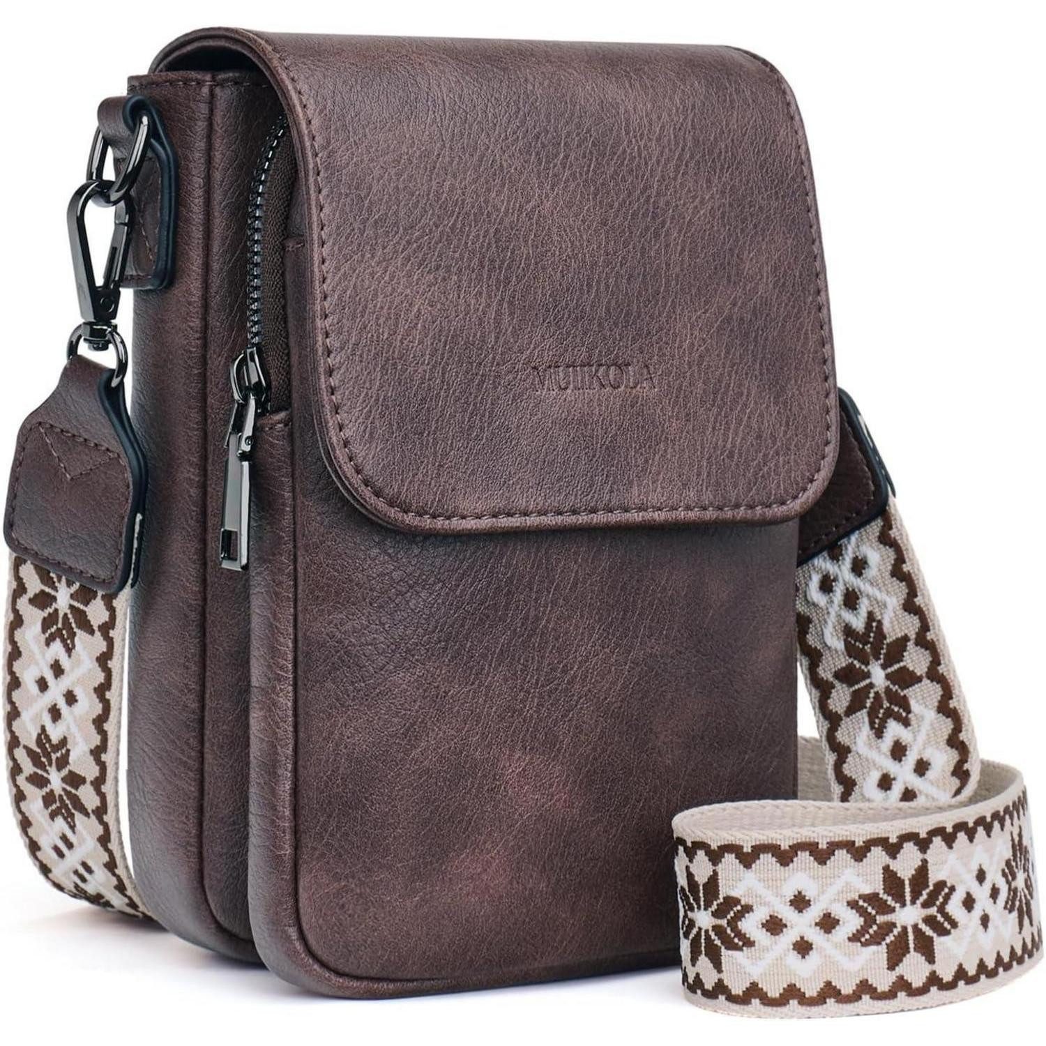 Handytasche Handytasche Umhängetasche RFID Damen Leder Geldbörse große Kapazität
