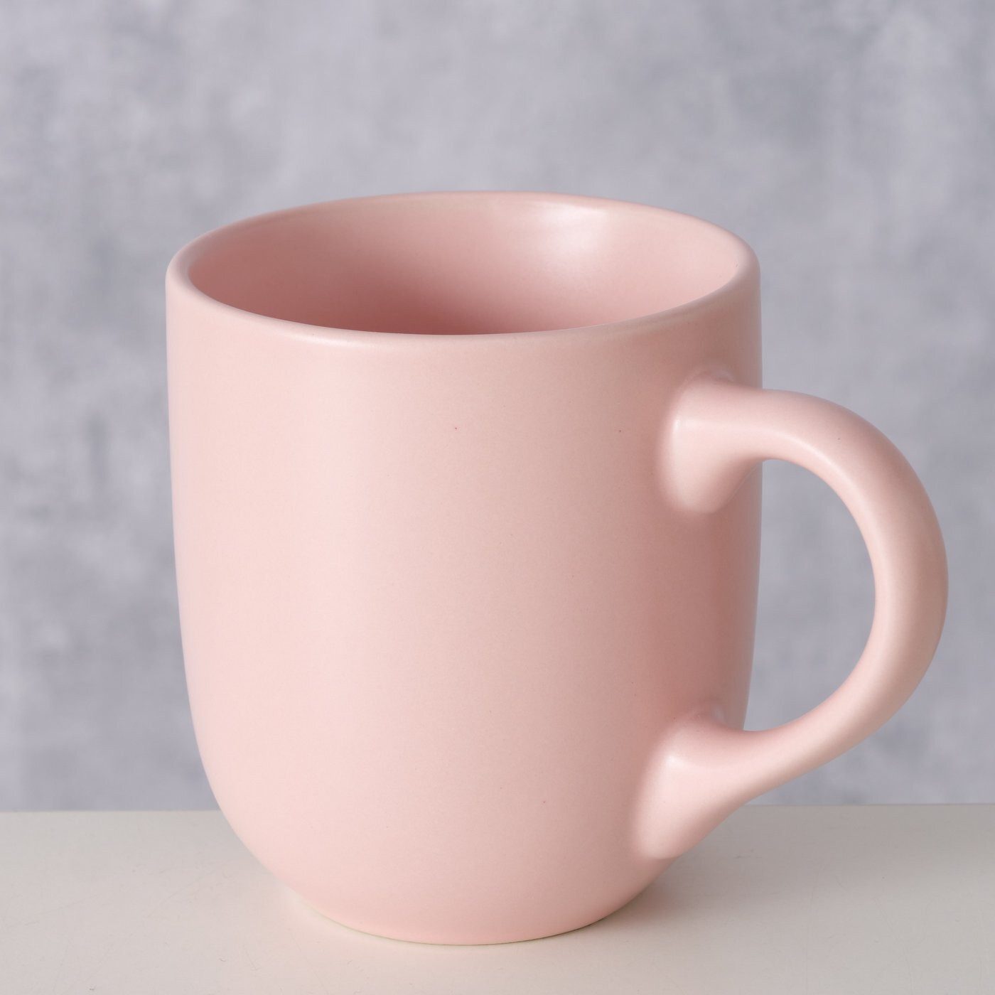 BOLTZE GRUPPE GmbH Becher Becher aus Keramik rosa PASTELL, 300 ml, Keramik