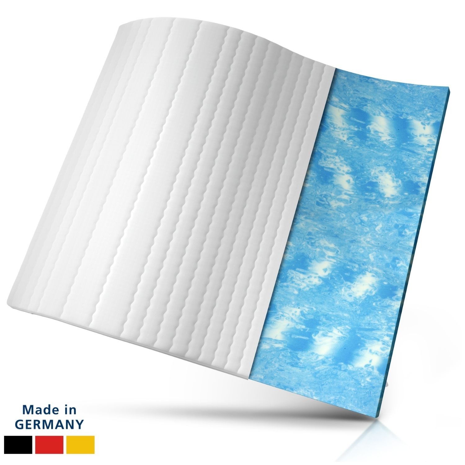 AM Qualitätsmatratzen, Цилиндр für Boxspringbetten H2, Gelschaum-Topper mit 4-seitiger Reißverschluss, 6 cm hoch, Gelschaum, 80x200 cm