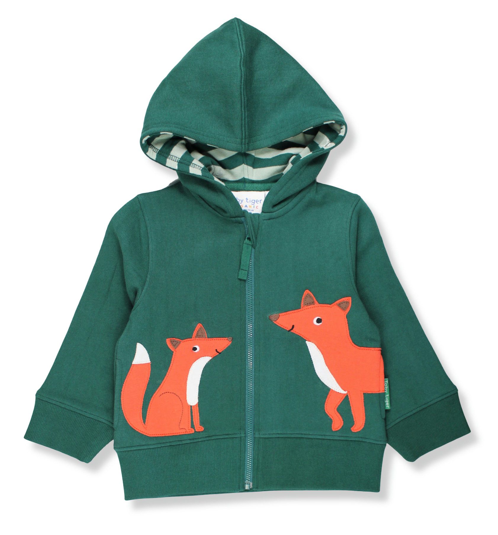 Toby Tiger Kapuzensweatjacke mit Fuchs-Applikation