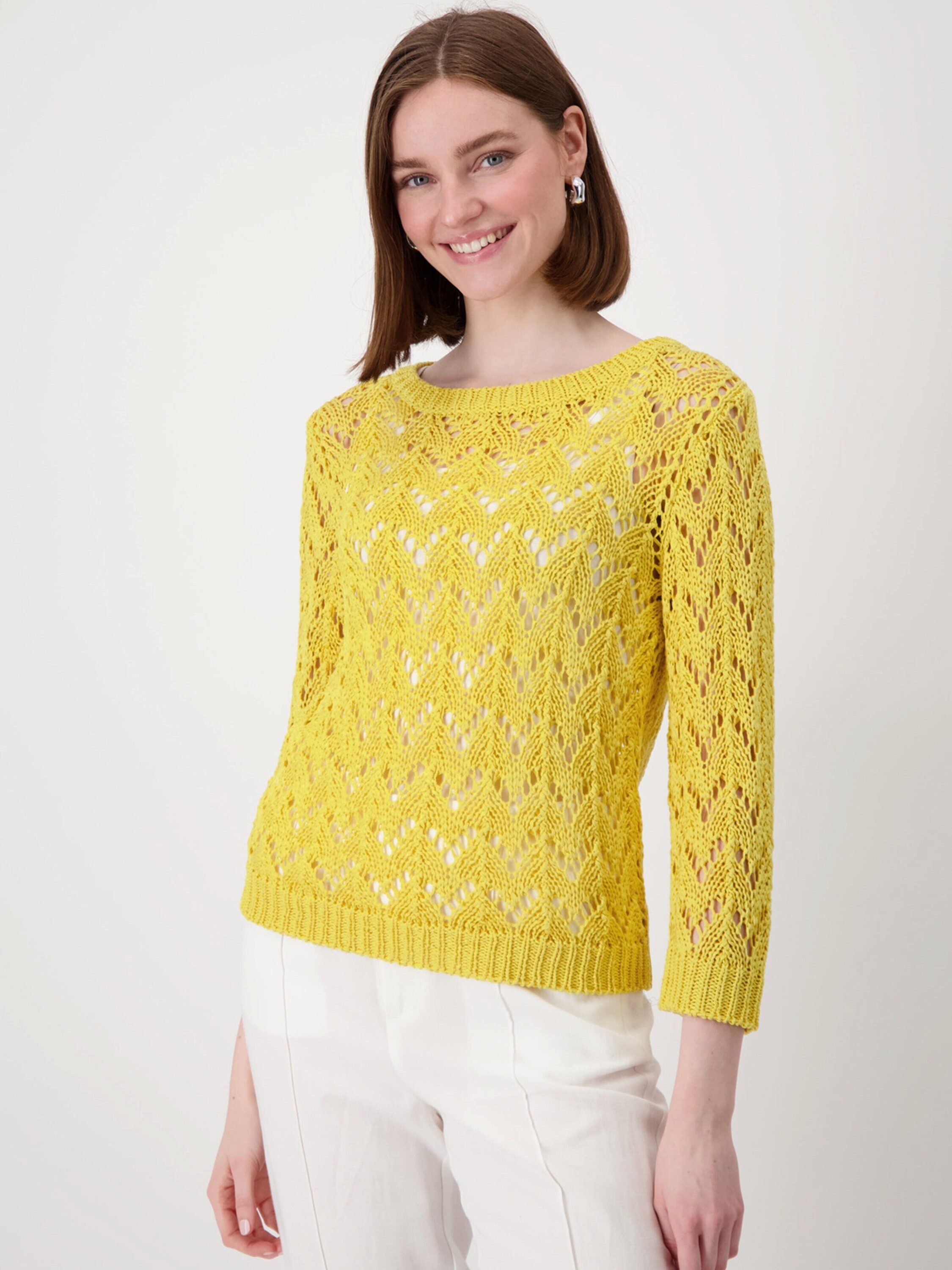 Monari Вязаные свитера (1-tlg) Lochmuster