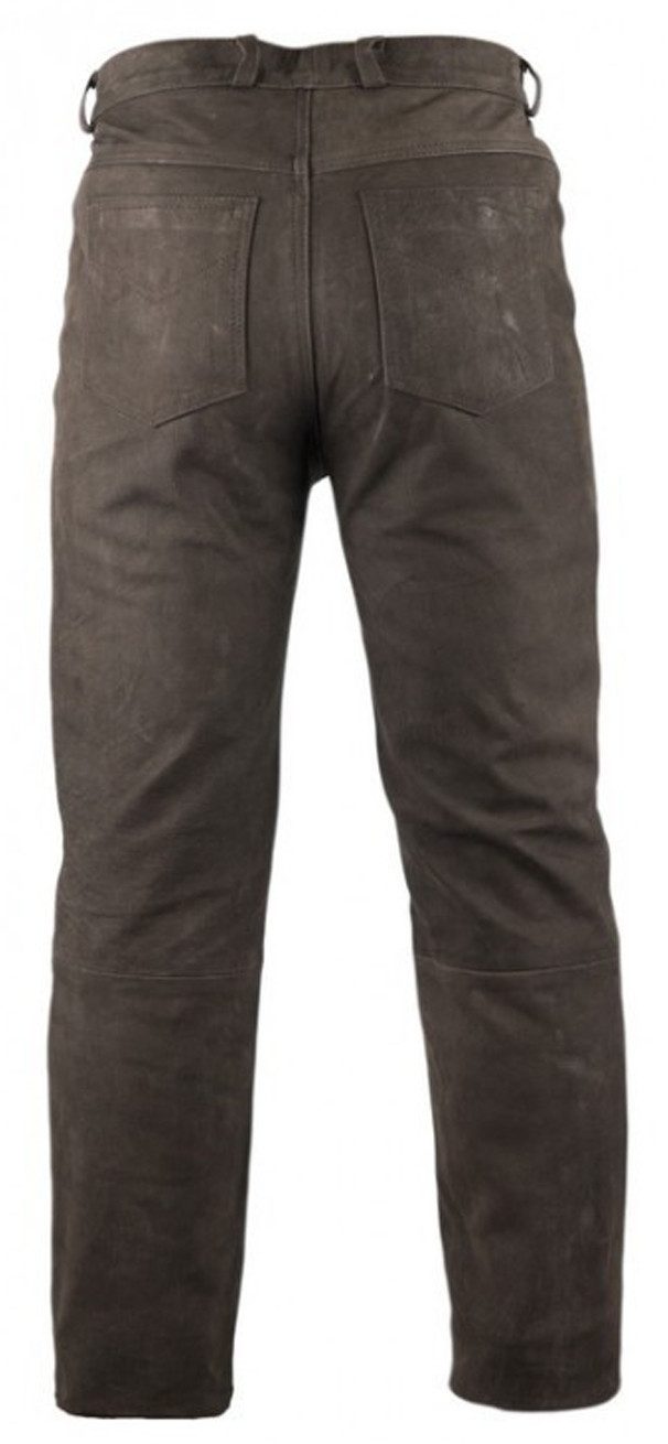 MDM Lederhose Herren Lederhose Nubuk Braun 5 Pocket Leder Jeans, in Nubuk B günstig online kaufen
