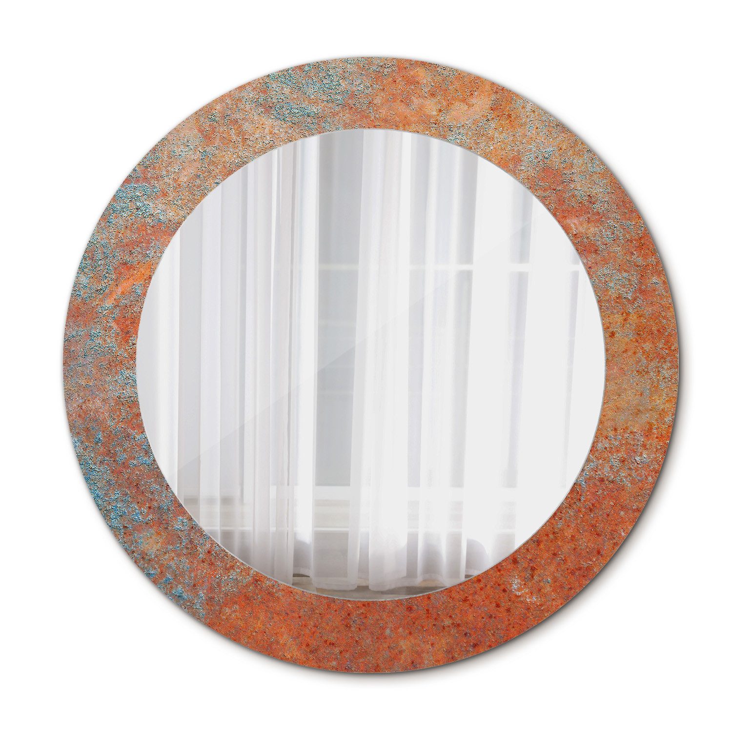 Tulup Spiegel Badspiegel mit Aufdruck Schminkspiegel Hängespiegel Rund: Ø60cm