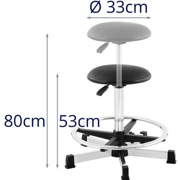 Fromm&Starck Bürostuhl Kosmetikhocker 120kg - black - Fußring - höhenverstellbar von 53-80cm