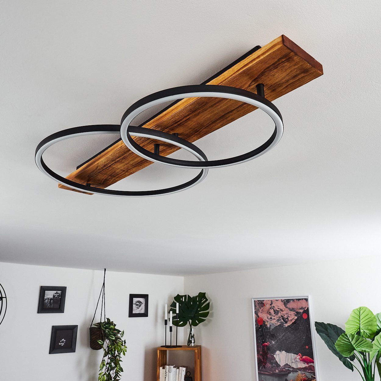 Decken Deckenleuchte LED Moderne Zimmer Lampen Ess Wohn Flur hofstein Schlaf Holz Beleuchtung