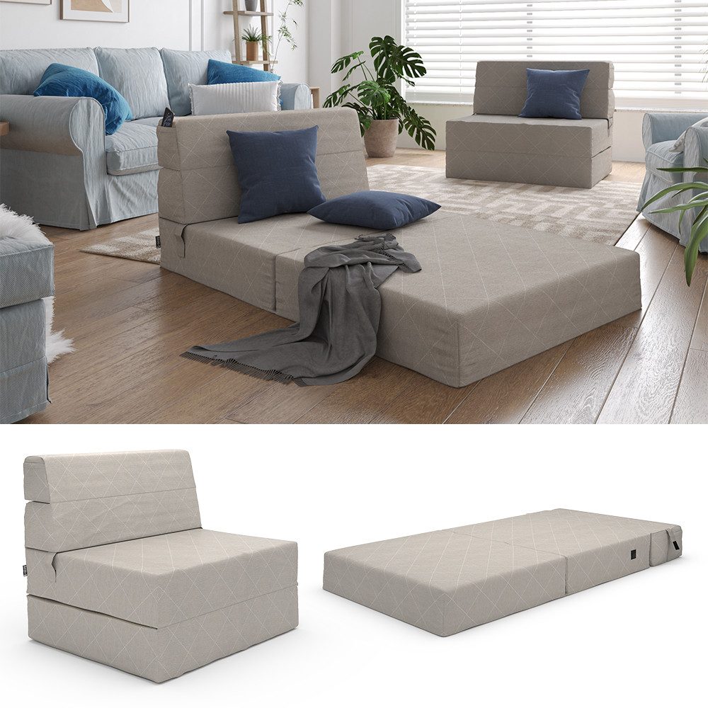 VitaliSpa® Schlafsofa Lima, Beige, 100 cm günstig online kaufen