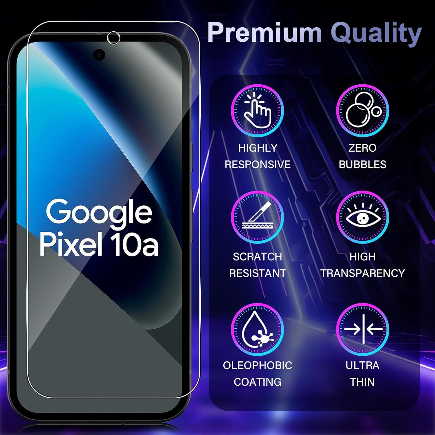 MSM Protech Handyhülle Hülle + 2X Schutzglas für Google Pixel 10A Panzerfolie Full Case Klar – Bild 5 von 5