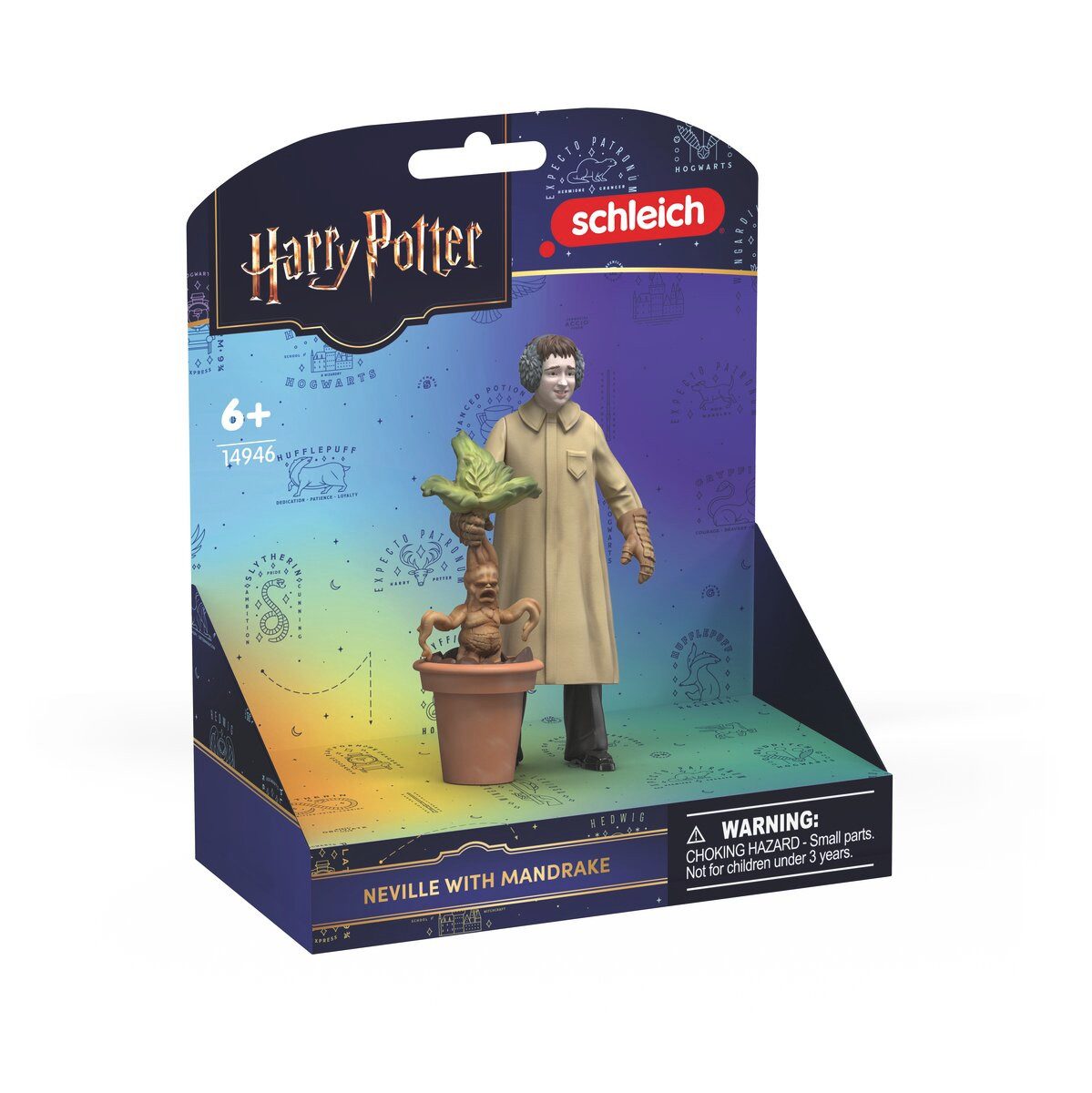 Schleich® Spielfigur HARRY POTTER™, Neville mit Alraune (14946), (3-tlg)
