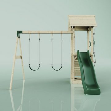 PolarPlay Spielturm Vimmerby, Smaragdgrün - Kinderschaukel