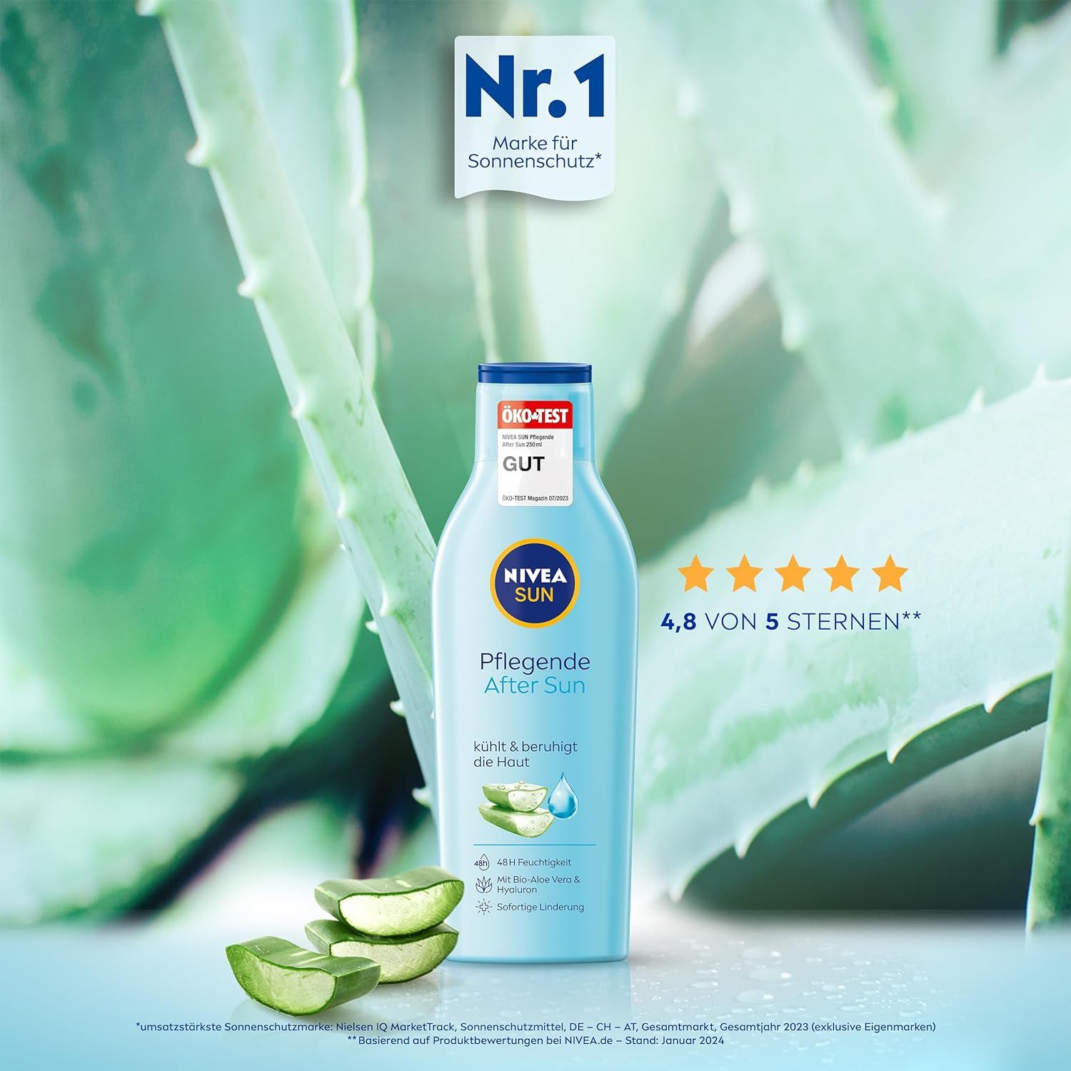 Nivea Sonnenschutzlotion Pflegende After Sun Lotion 400 ml, 1-tlg.